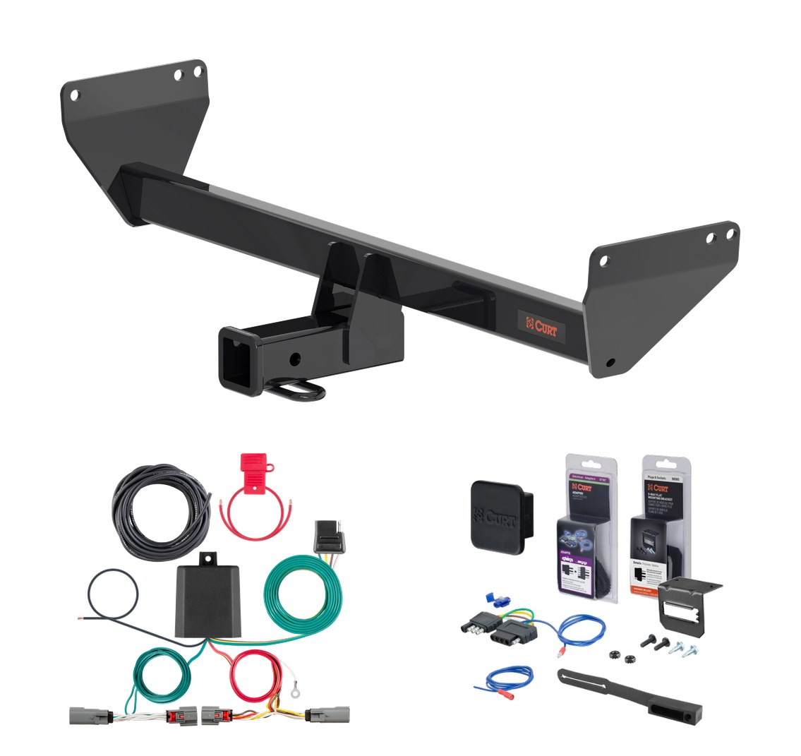 2023 - 2026 Mazda CX-50 Curt 2" Class 3 Trailer Tow Hitch + 5-Flat Wiring Kit Tow Boat/Utility Trailer with Surge Brakes 13630 thumbnail 0