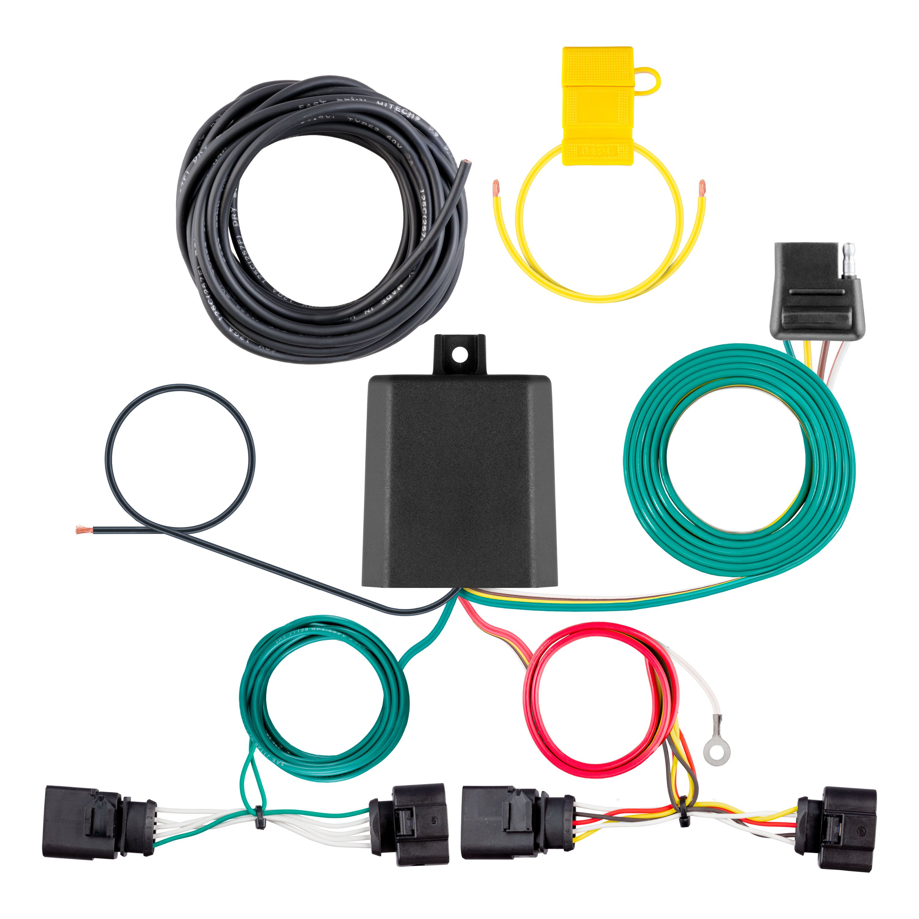 2019 - 2026 Volkswagen Jetta Sedan, excluding GLI Curt 1-1/4", Class 1 Trailer Tow Hitch + 4-flat Wiring Kit 11540 thumbnail 1