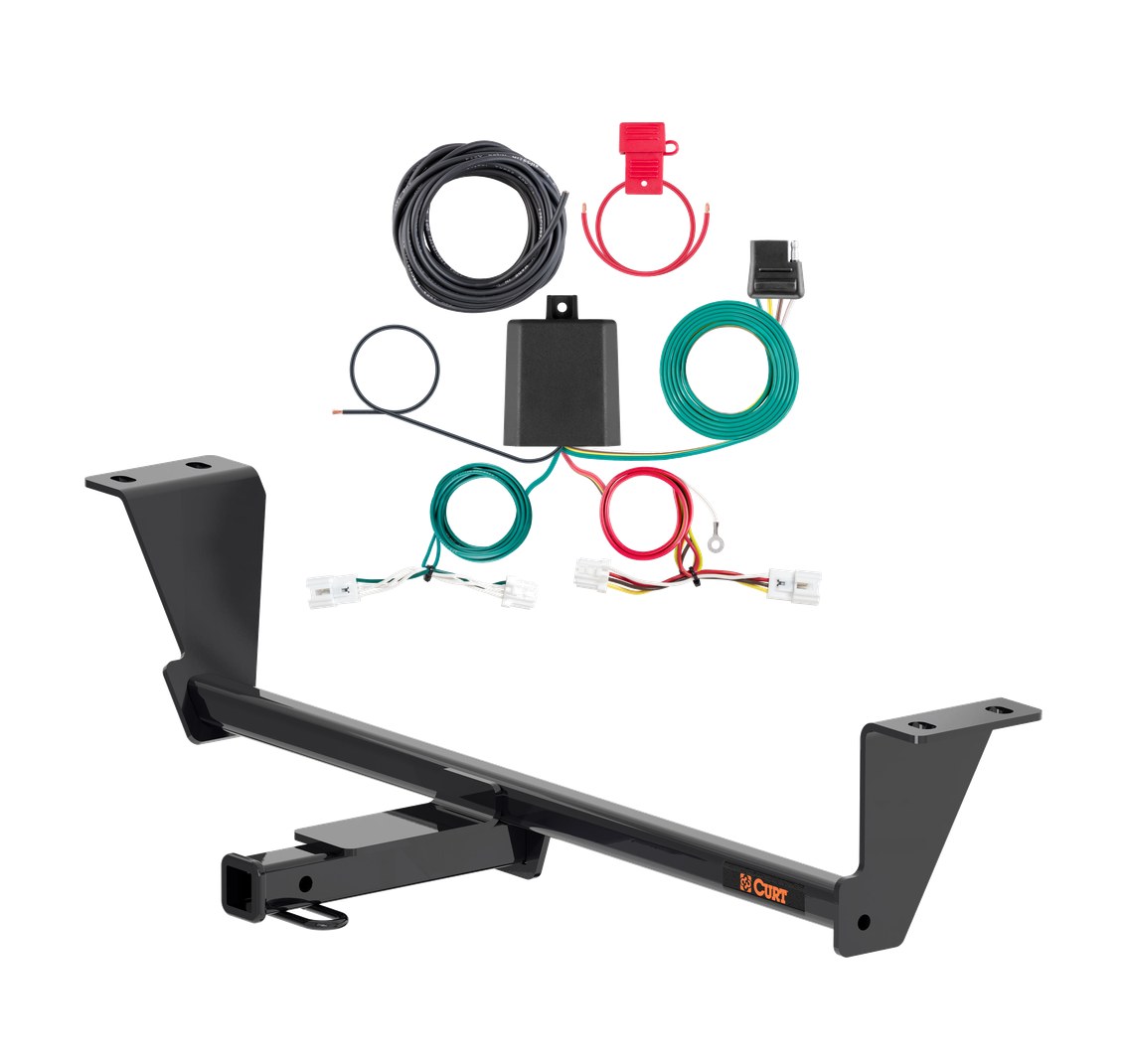 2020 - 2026 Nissan Sentra Excluding S Curt 1-1/4", Class 1 Trailer Tow Hitch + 4-flat Wiring Kit 11688 thumbnail 0