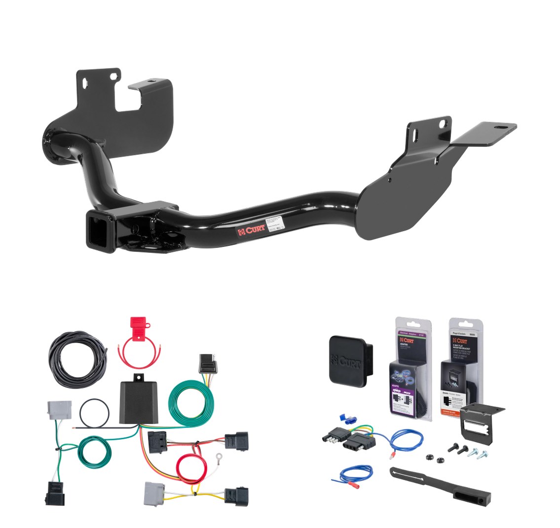 2005 - 2007 Mercury Mariner With factory 1-1/4" receiver hitch Curt 2" Class 3 Trailer Tow Hitch + 5-Flat Wiring Kit Tow Boat/Utility Trailer with Surge Brakes 13651 thumbnail 0