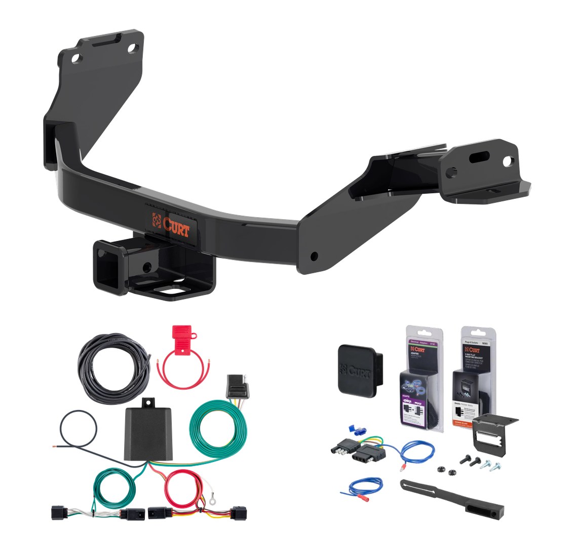 2025 - 2026 Kia Sorento Curt 2" Class 3 Trailer Tow Hitch + 5-Flat Wiring Kit Tow Boat/Utility Trailer with Surge Brakes 13609 thumbnail 0