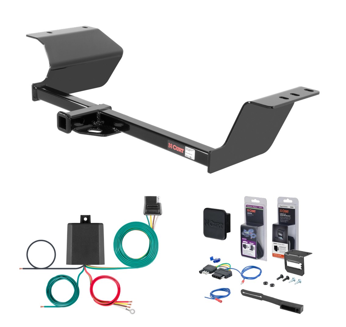 2017 - 2020 Chevrolet Sonic Sedan Curt 1-1/4" Class 1 Trailer Tow Hitch + 5-Flat Wiring Kit Tow Boat/Utility Trailer with Surge Brakes 11240 thumbnail 0