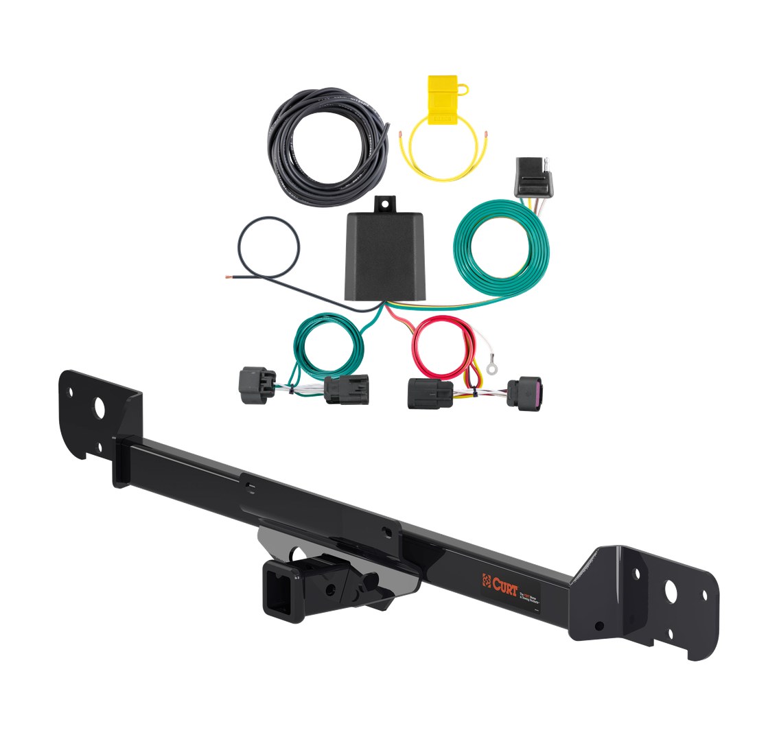 2014 - 2021 RAM ProMaster 2500 Standard length cargo van Curt 2", Class 3 Trailer Tow Hitch + 4-flat Wiring Kit 13295 thumbnail 0