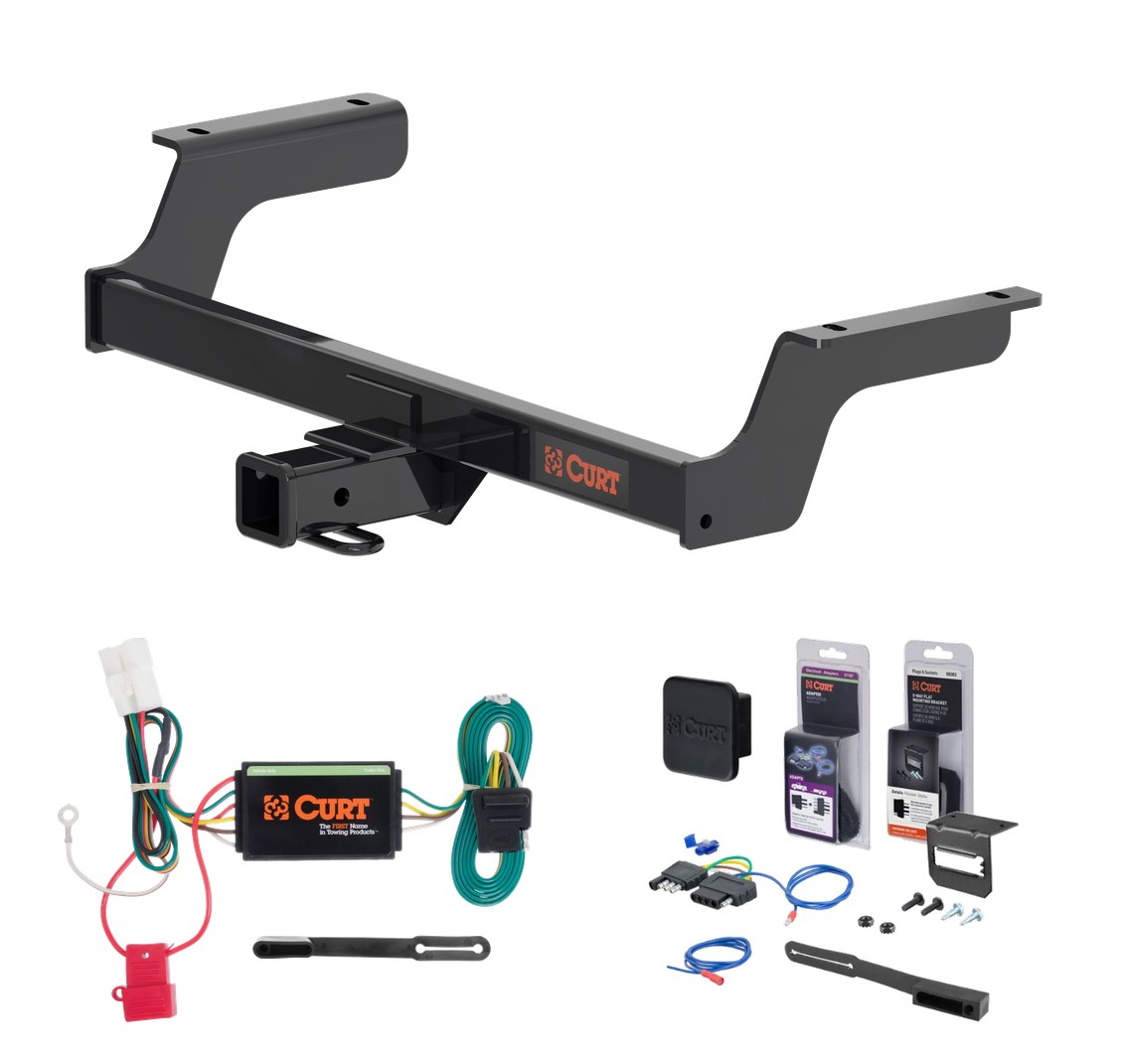 2024 - 2026 Subaru Crosstrek Excluding Wilderness Curt 2" Class 3 Trailer Tow Hitch + 5-Flat Wiring Kit Tow Boat/Utility Trailer with Surge Brakes 13633 thumbnail 0