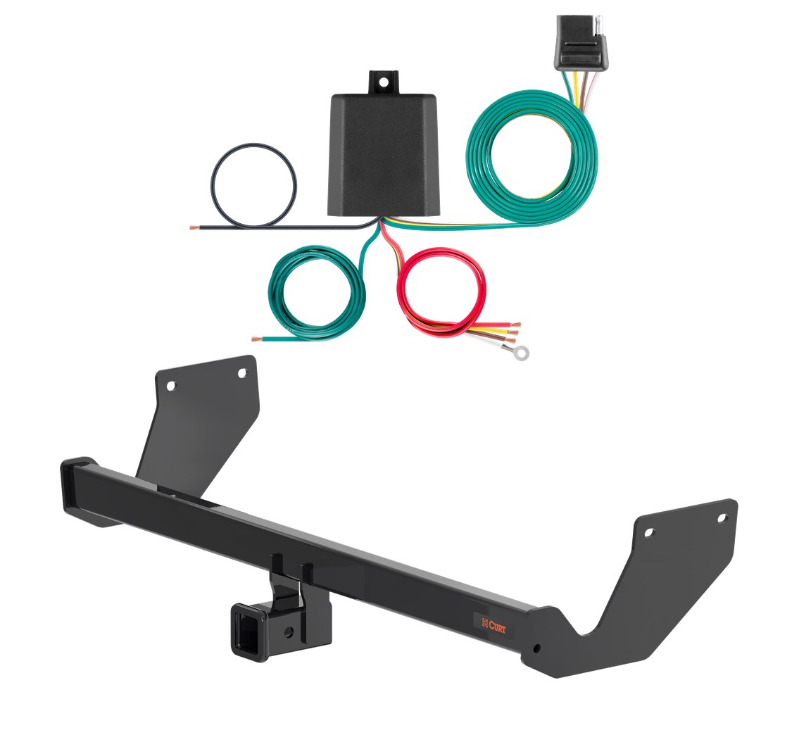 2026 Toyota bZ Excluding models with kick sensor Curt 2", Class 3 Trailer Tow Hitch + 4-flat Wiring Kit 13544 thumbnail 0