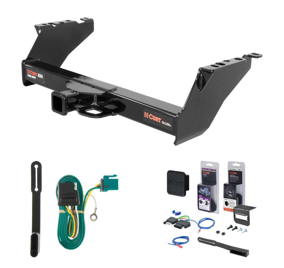 1980 - 1986 Ford F-150 Excluding 10" drop bumper, old body Curt 2" Class 5 Trailer Tow Hitch + 5-Flat Wiring Kit Tow Boat/Utility Trailer with Surge Brakes 15300 thumbnail 0