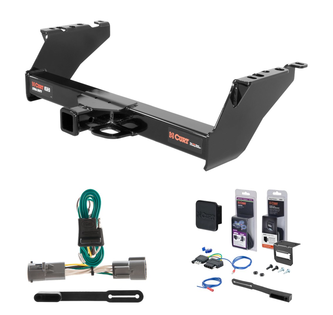 1987 - 1996 Ford F-150 Excluding 10" drop bumper, old body Curt 2" Class 5 Trailer Tow Hitch + 5-Flat Wiring Kit Tow Boat/Utility Trailer with Surge Brakes 15300 thumbnail 0