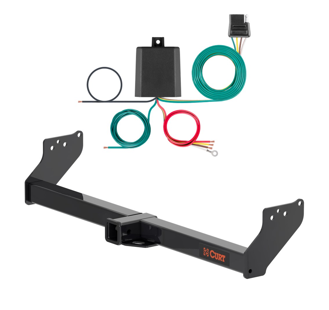 2024 - 2026 Toyota Tacoma Excluding factory receiver Curt 2", Class 3 Trailer Tow Hitch + 4-flat Wiring Kit 13638 thumbnail 0
