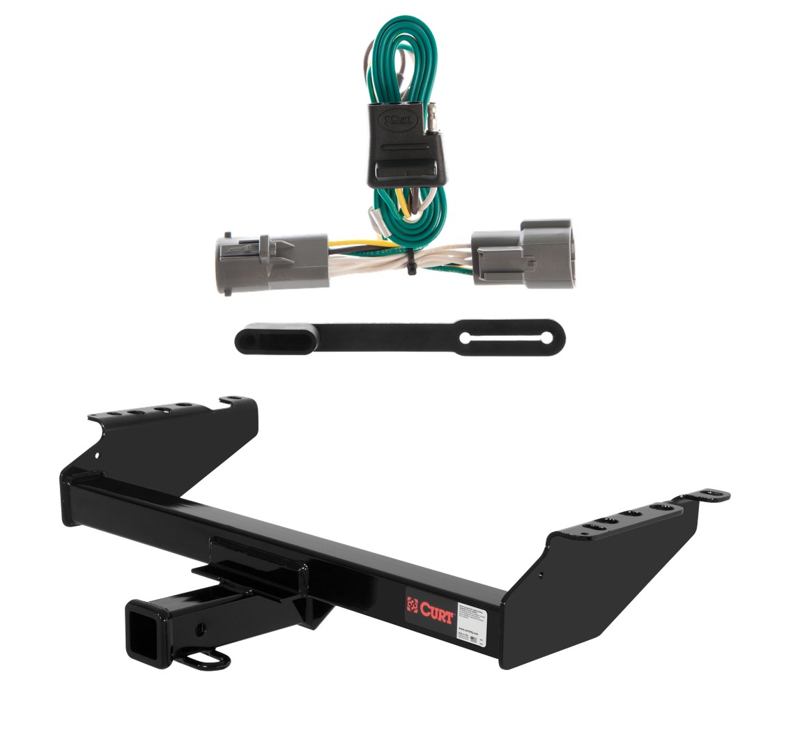 1987 - 1996 Ford F-250 Old body, excluding 10" drop bumper and 1973 - 1979 crew cab Curt 2", Class 3 Trailer Tow Hitch + 4-flat Wiring Kit 13310 thumbnail 0