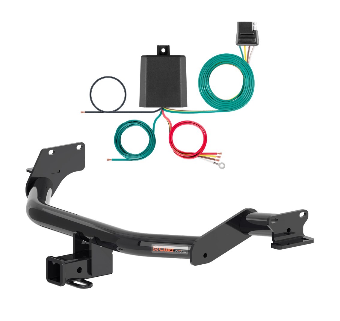 2020 - 2022 Kia Telluride, LX or S only Curt 2", Class 3 Trailer Tow Hitch + 4-flat Wiring Kit 13420 thumbnail 0