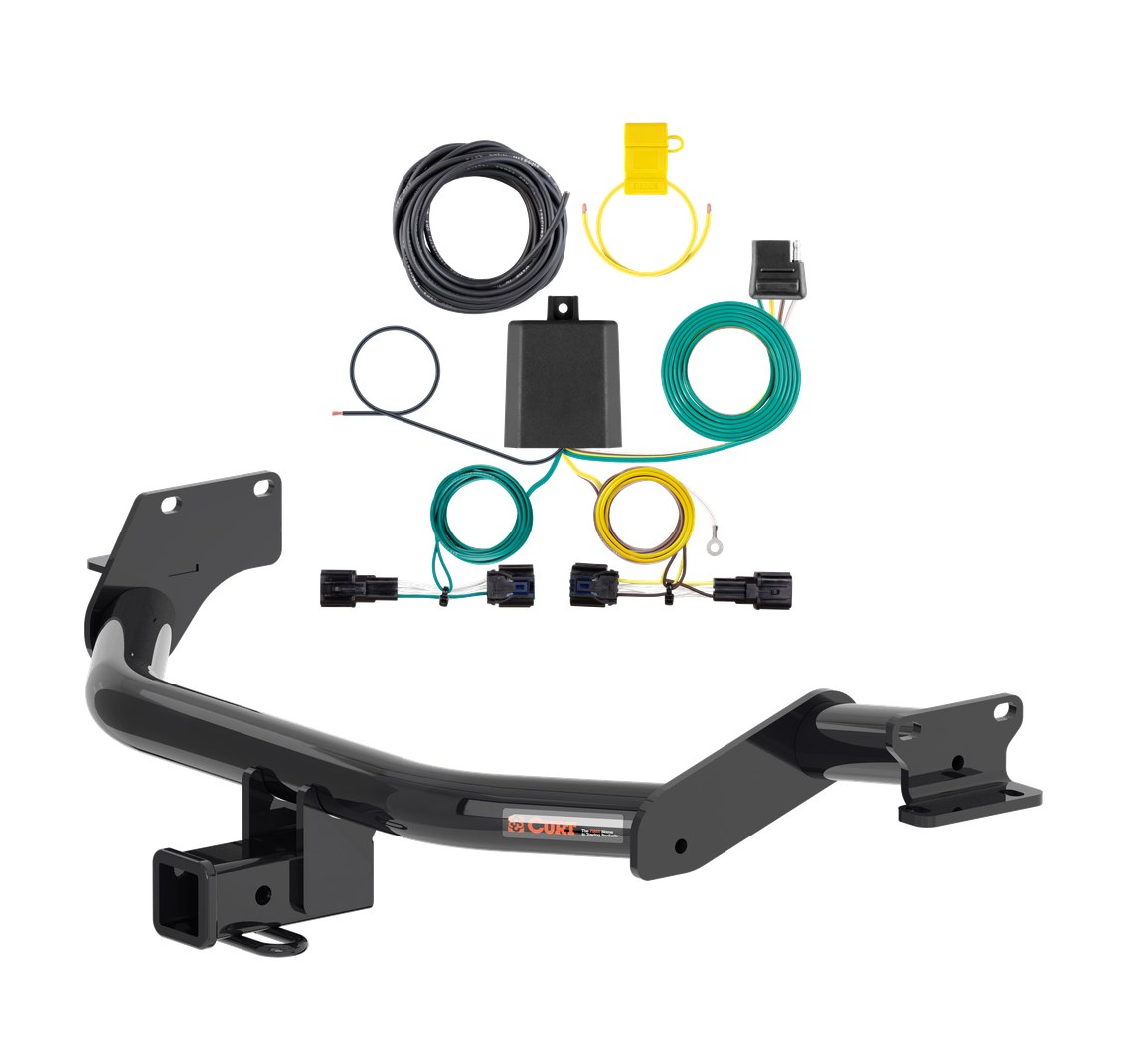 2023 - 2025 Kia Telluride, LX or S only Curt 2", Class 3 Trailer Tow Hitch + 4-flat Wiring Kit 13420 thumbnail 0