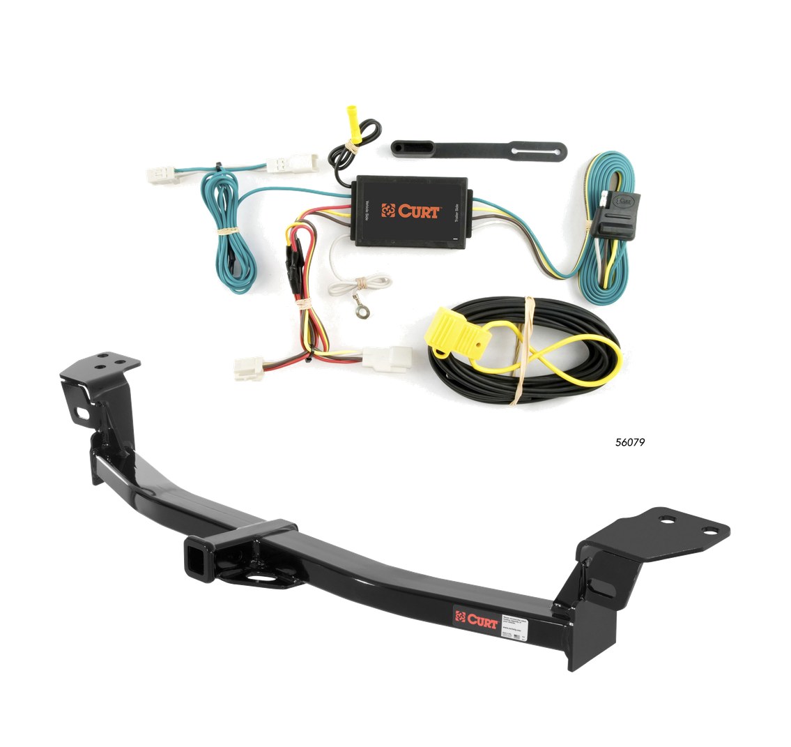 2007 - 2011 Toyota Camry Excluding SE Curt 1-1/4", Class 2 Trailer Tow Hitch + 4-flat Wiring Kit 12343 thumbnail 0