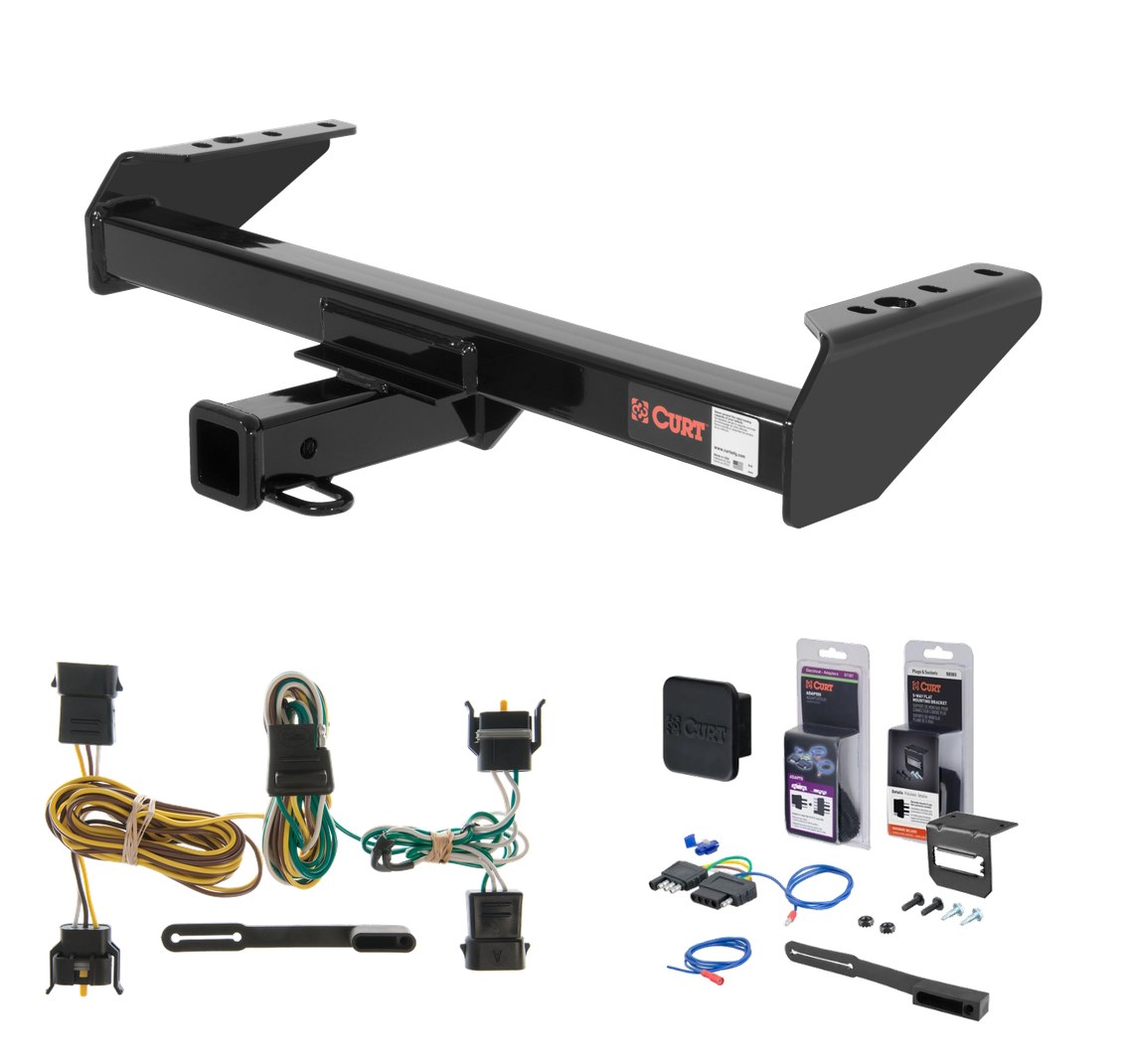 1997 Ford F-350 Cab & chassis with 34" frame width (O.D.) Curt 2" Class 4 Trailer Tow Hitch + 5-Flat Wiring Kit Tow Boat/Utility Trailer with Surge Brakes 14082 thumbnail 0
