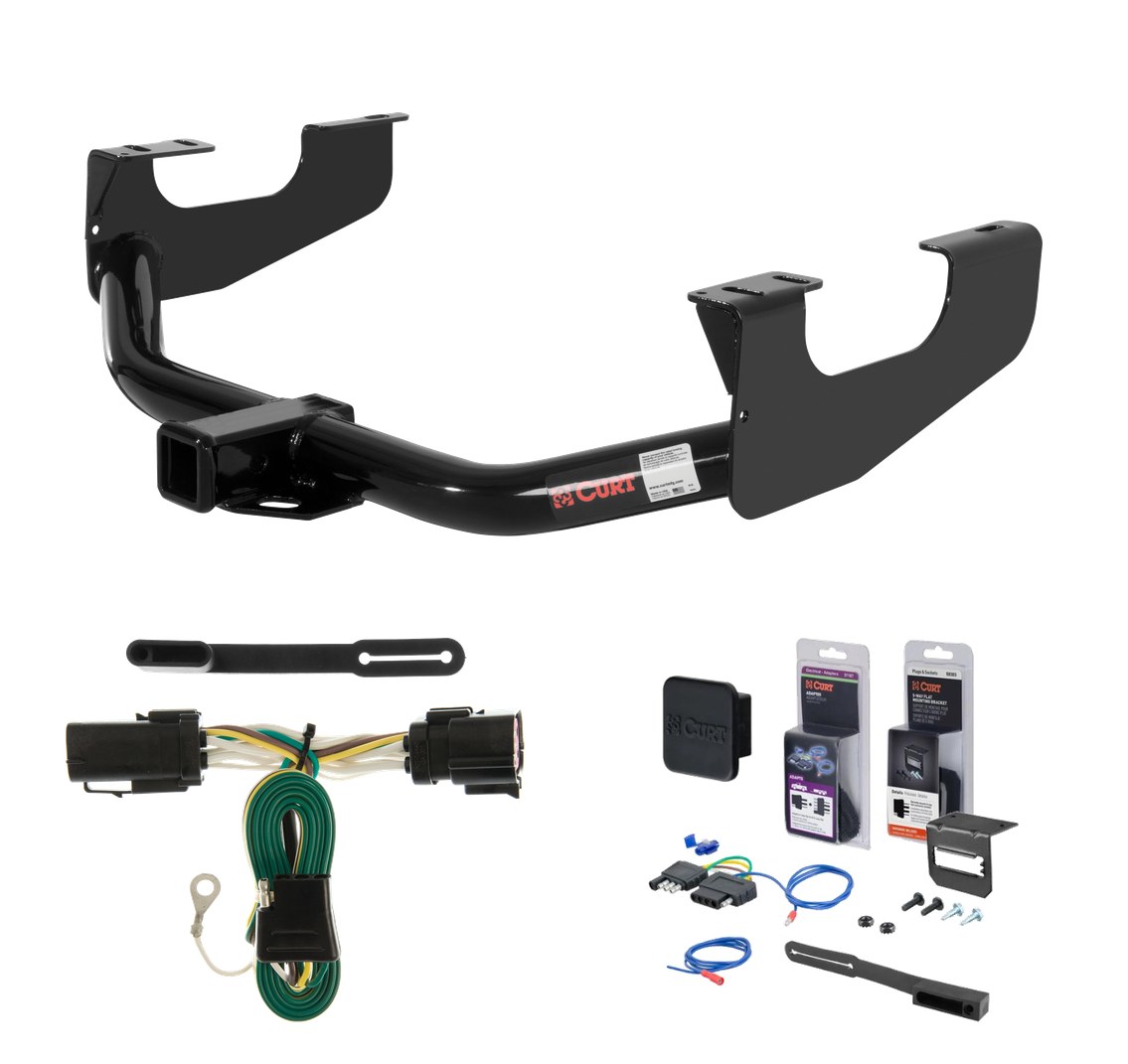 1997 - 1999 Ford F-250LD New body Curt 2" Class 3 Trailer Tow Hitch + 5-Flat Wiring Kit Tow Boat/Utility Trailer with Surge Brakes 13359 thumbnail 0