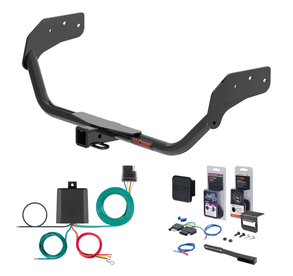 2022 - 2026 Genesis GV70 Curt 2" Class 3 Trailer Tow Hitch + 5-Flat Wiring Kit Tow Boat/Utility Trailer with Surge Brakes 13640 thumbnail 0