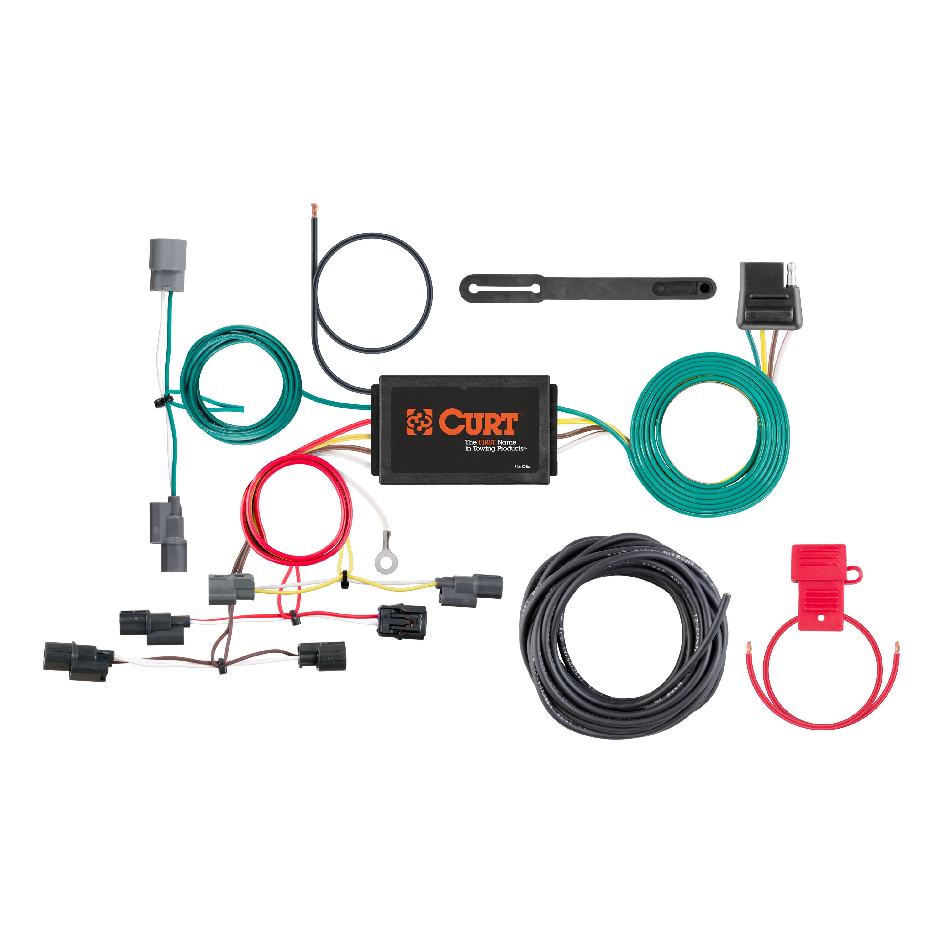 2016 - 2021 Honda Civic Sedan, excluding Hybrid or center exhaust Curt 1-1/4", Class 1 Trailer Tow Hitch + 4-flat Wiring Kit 11591 thumbnail 1