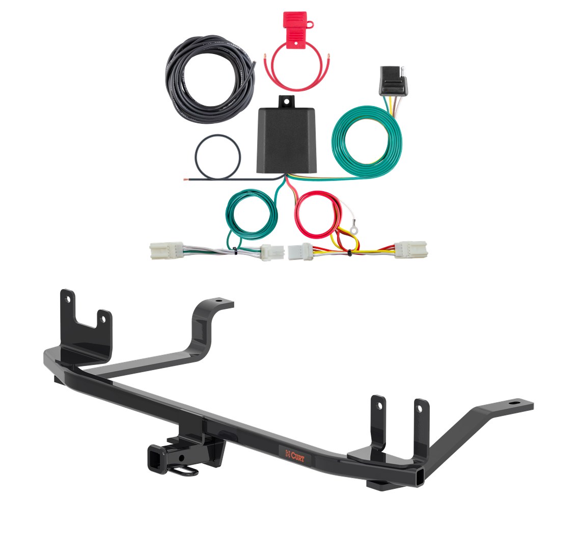 2021 - 2026 Hyundai Elantra Sedan, Hybrid Curt 1-1/4", Class 1 Trailer Tow Hitch + 4-flat Wiring Kit 11687 thumbnail 0