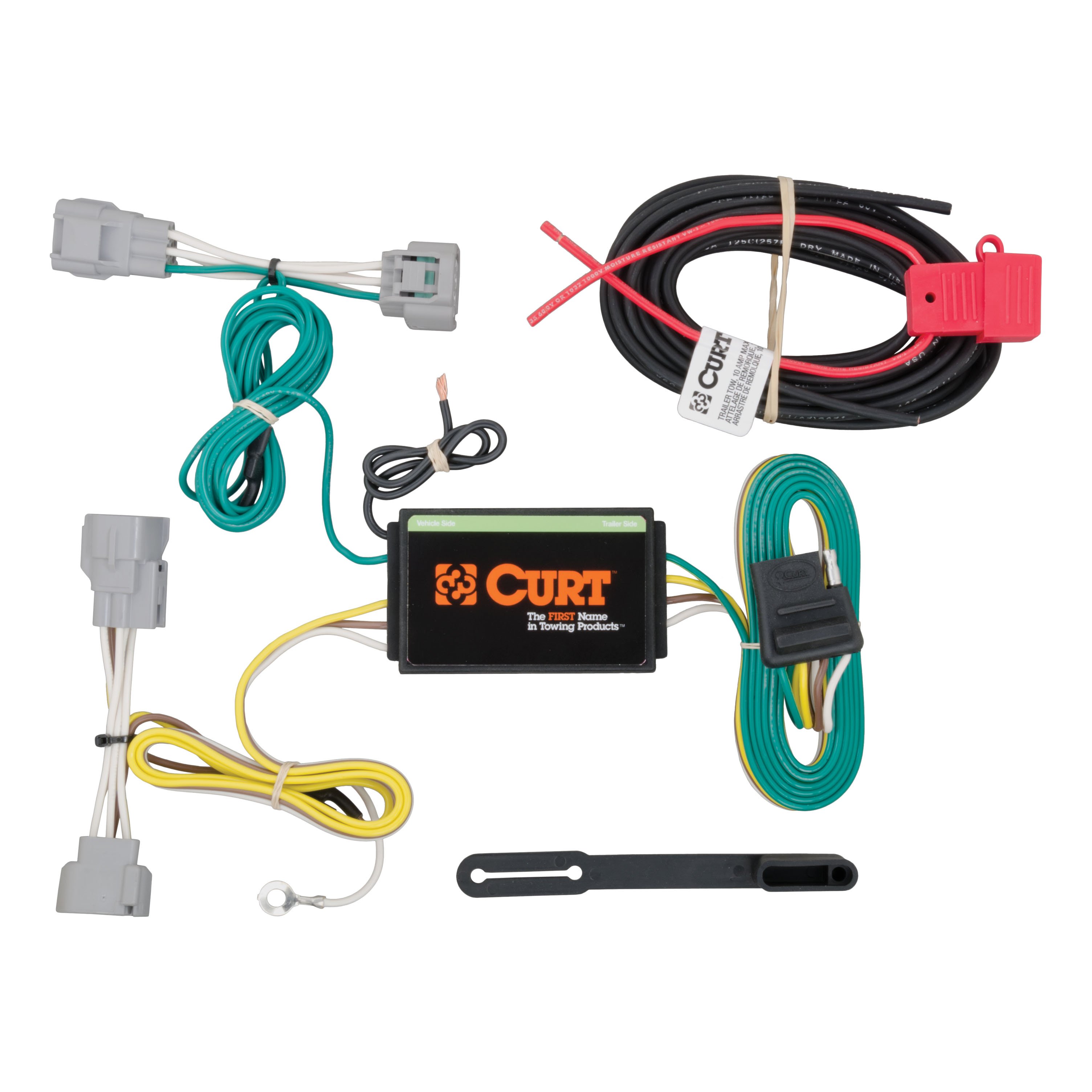 2014 - 2019 Jeep Cherokee Curt 2" Class 3 Trailer Tow Hitch + 5-Flat Wiring Kit Tow Boat/Utility Trailer with Surge Brakes 13171 thumbnail 1