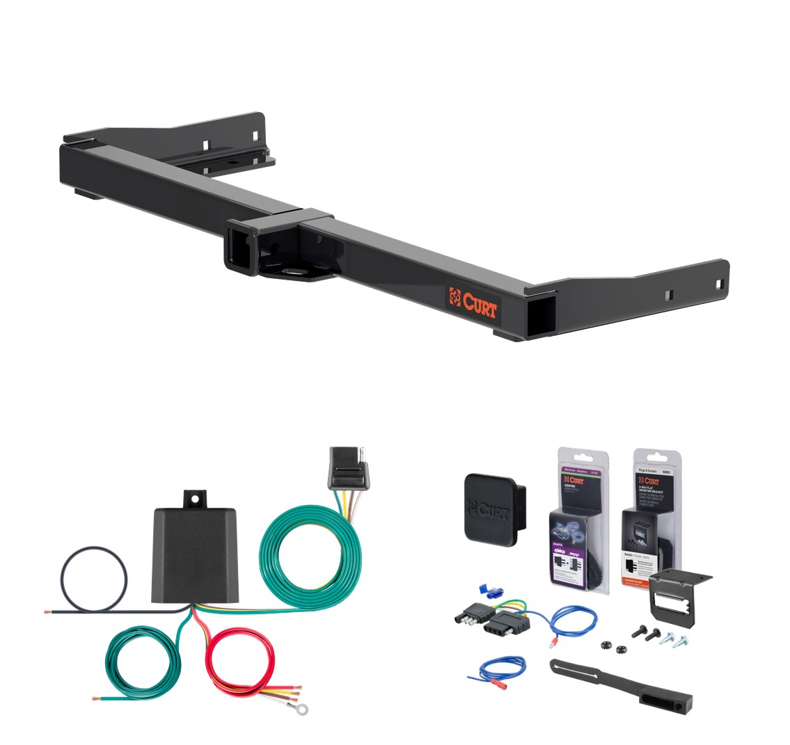 2026 Jeep Wagoneer S Curt 2" Class 3 Trailer Tow Hitch + 5-Flat Wiring Kit Tow Boat/Utility Trailer with Surge Brakes 13637 thumbnail 0