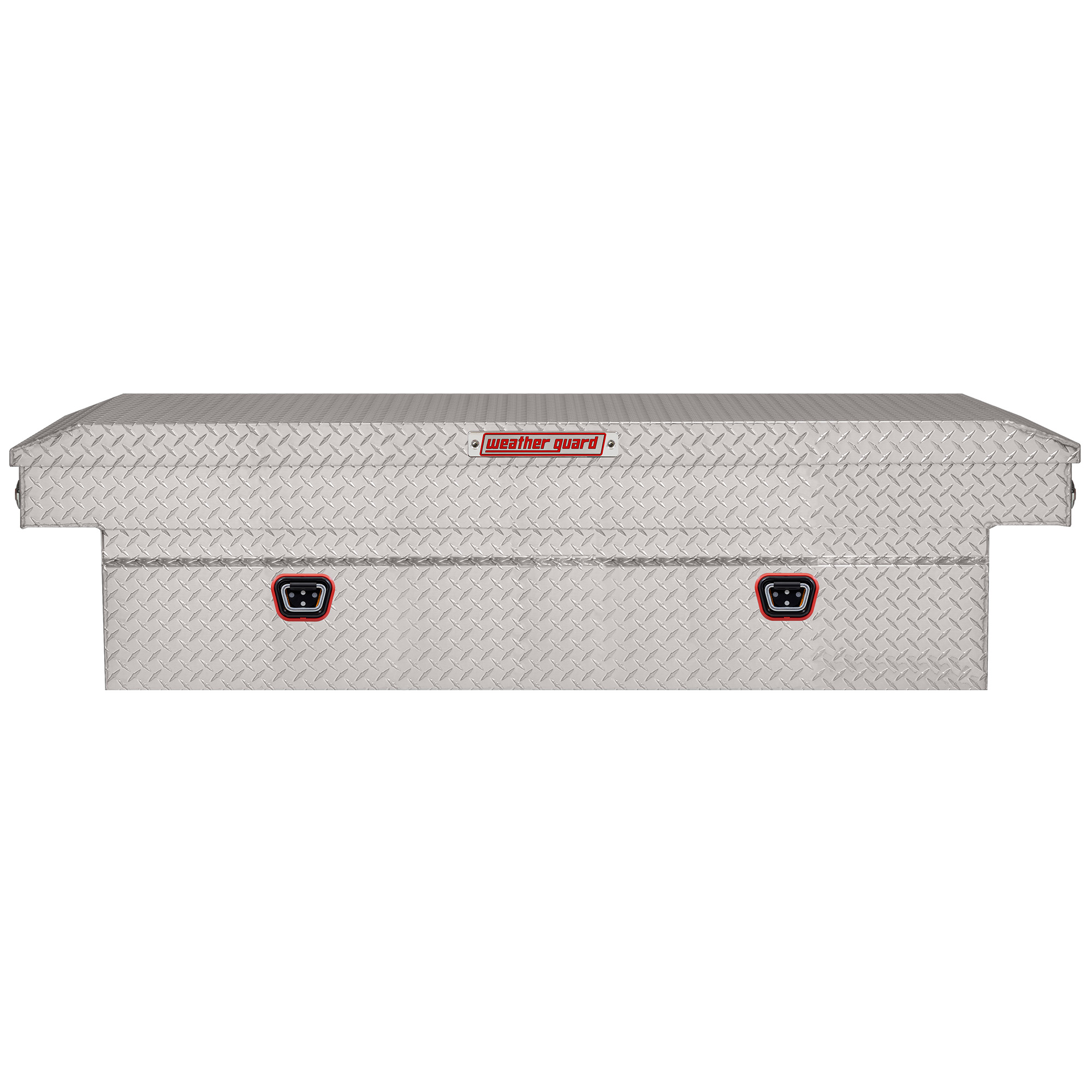 WEATHER GUARD 117-0-04 15.5 Cu Ft Aluminum Saddle Tool Box, Full Extra Wide, White, Tamper Resistant Lock thumbnail 0