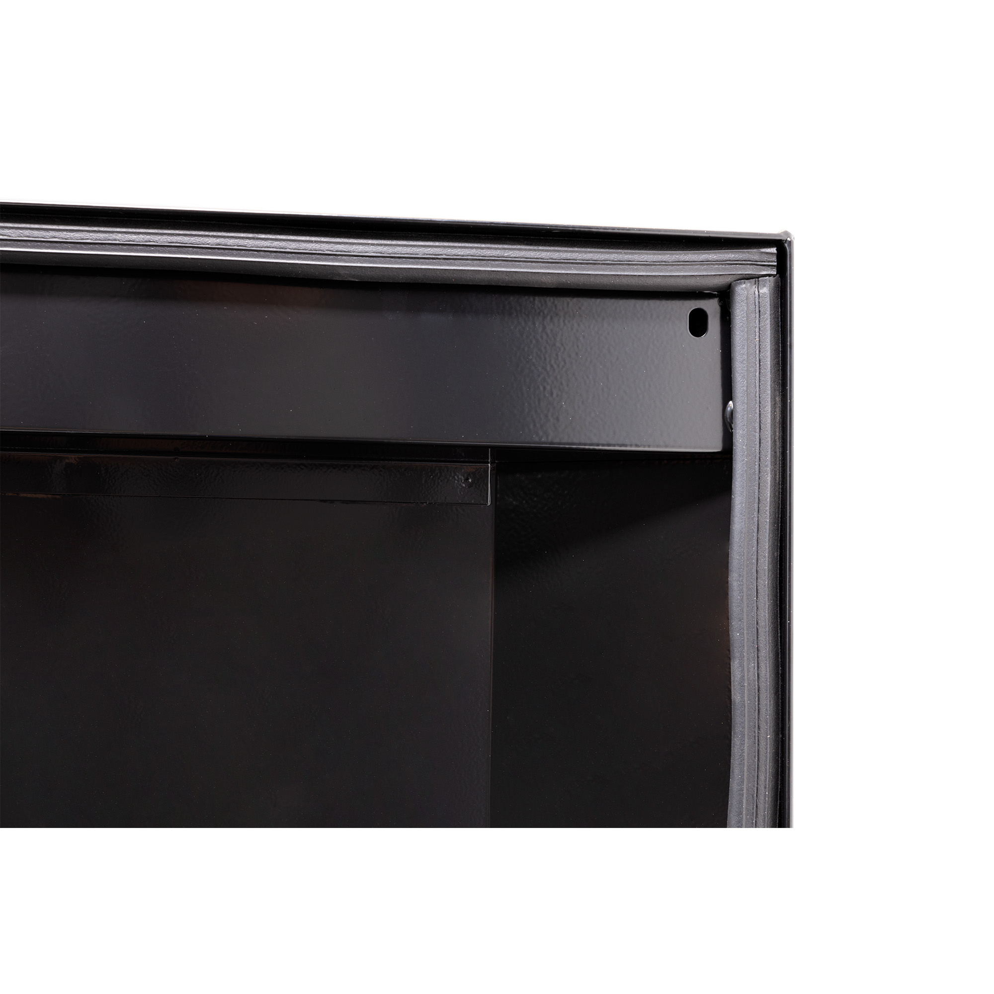 WEATHER GUARD 15 Cu Ft Steel Saddle Tool Box 128-5-04, Full Deep, Gloss Black, Tamper Resistant Push Button Lock thumbnail 8