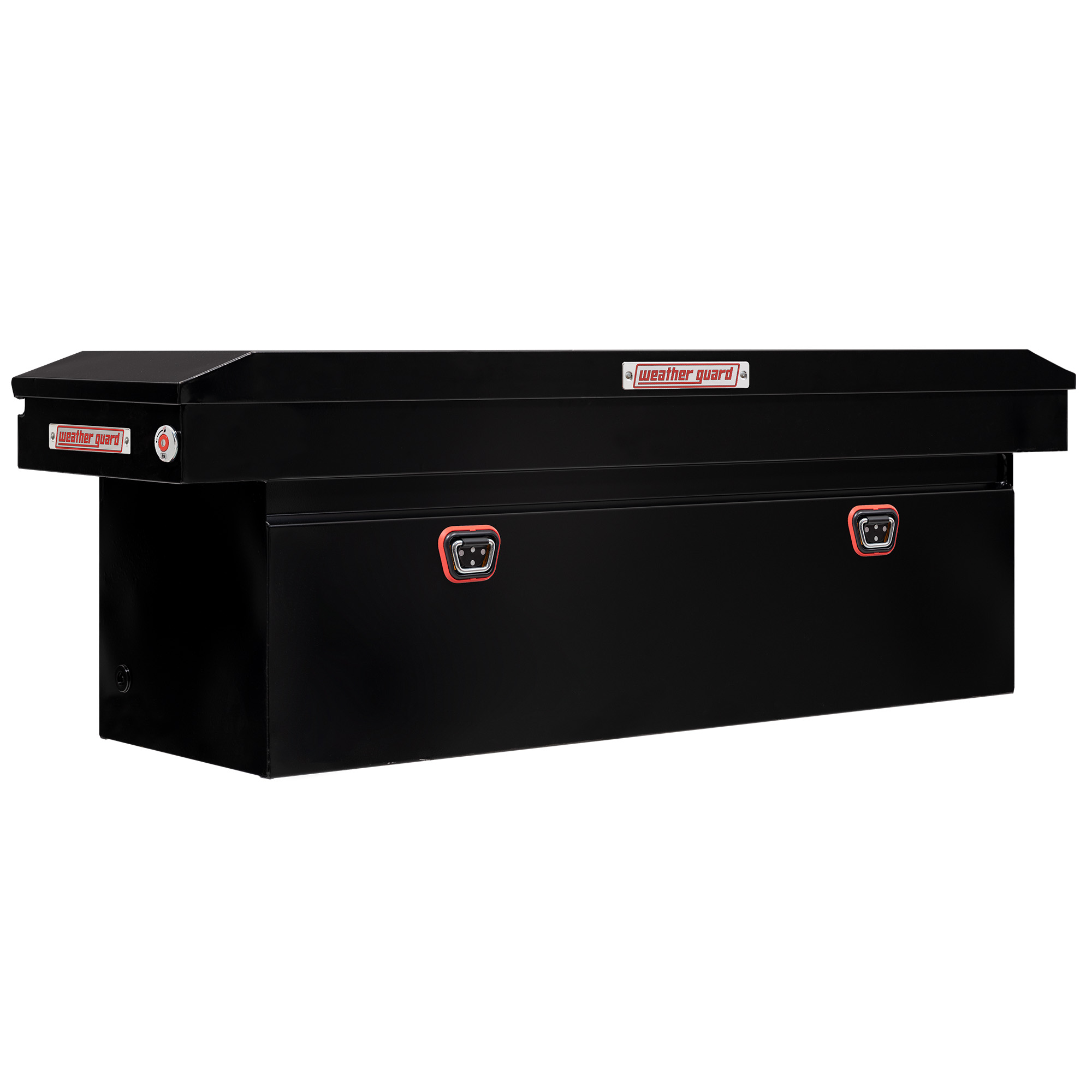 WEATHER GUARD 15 Cu Ft Steel Saddle Tool Box 128-5-04, Full Deep, Gloss Black, Tamper Resistant Push Button Lock thumbnail 9