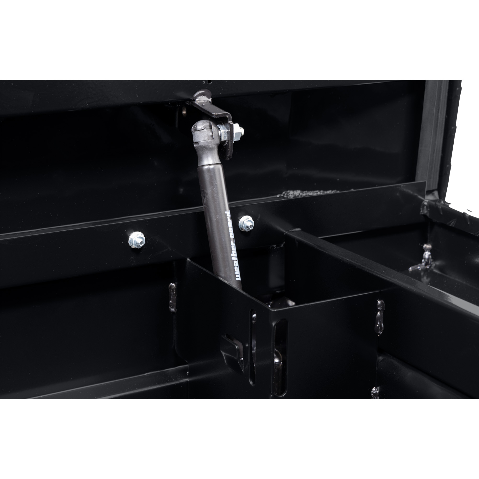WEATHER GUARD 123-5-04 Aluminum Saddle Tool Box, 15 cu ft, Full Deep, Gloss Black, 1KEY Ultralock System thumbnail 2