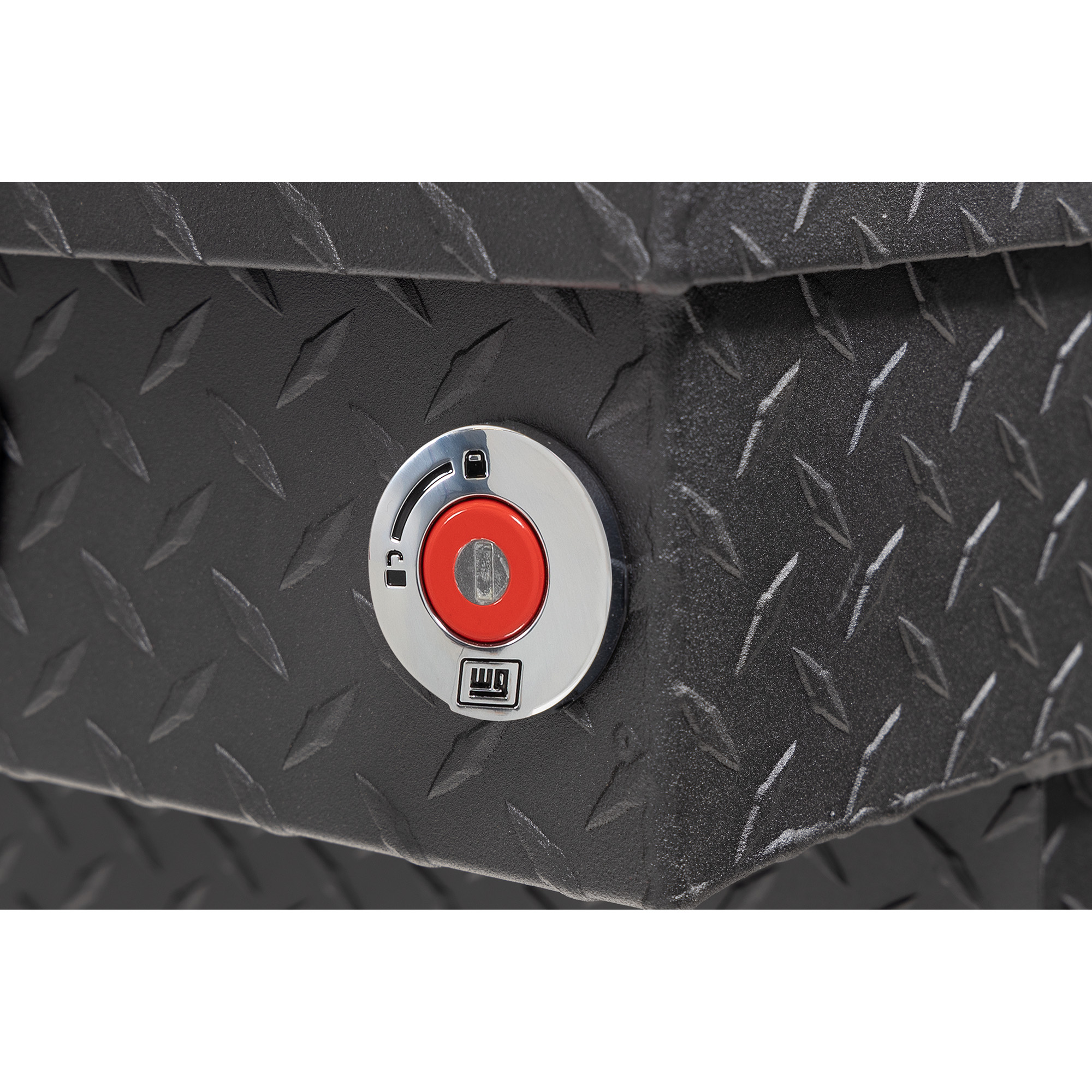 WEATHER GUARD 9 cu ft Aluminum Saddle Box 137-52-04, Compact Deep, Textured Matte Black, Tamper Resistant Lock thumbnail 1