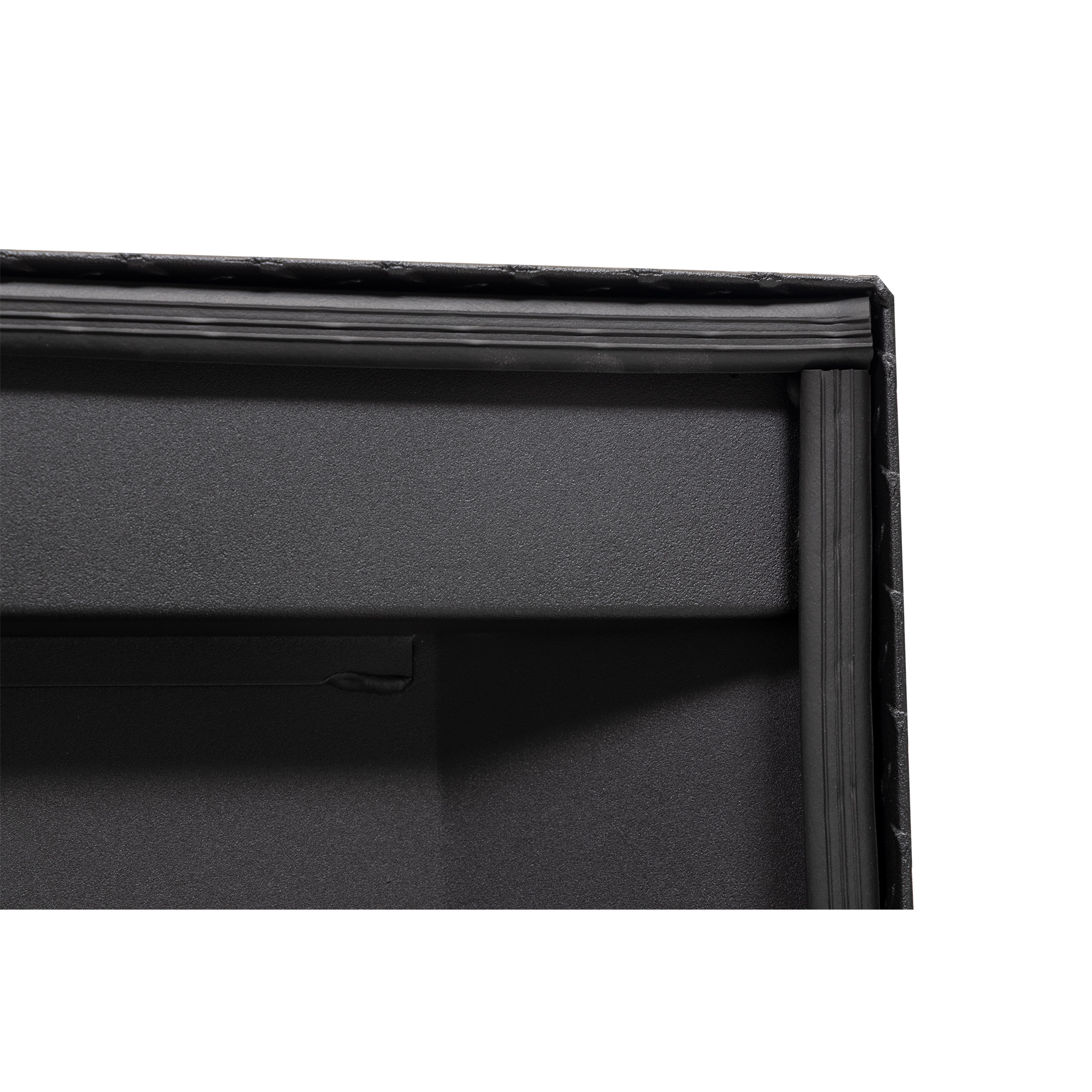 WEATHER GUARD 9 cu ft Aluminum Saddle Box 137-52-04, Compact Deep, Textured Matte Black, Tamper Resistant Lock thumbnail 8