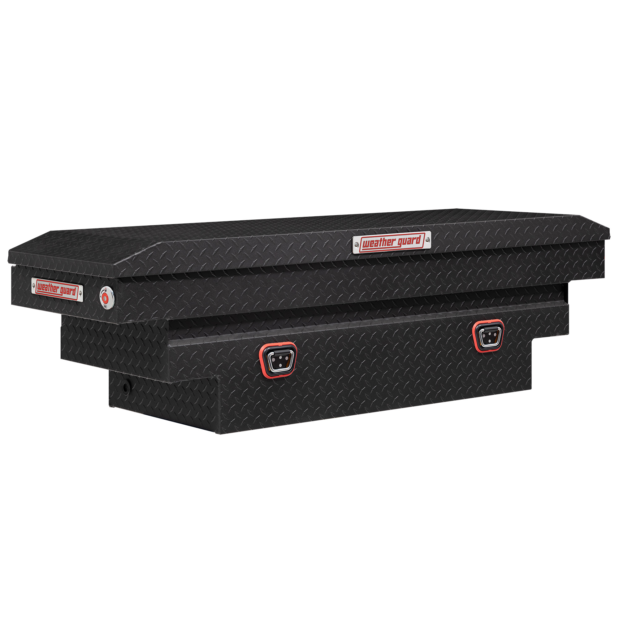 WEATHER GUARD 9 cu ft Aluminum Saddle Box 137-52-04, Compact Deep, Textured Matte Black, Tamper Resistant Lock thumbnail 9