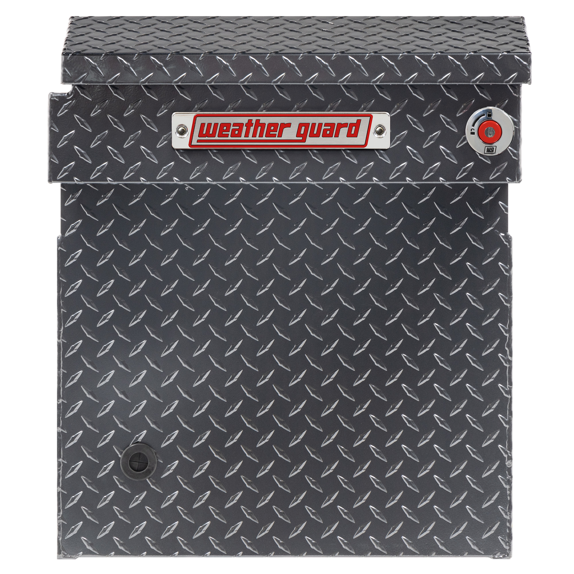 WEATHER GUARD 123-6-04 Aluminum Saddle Tool Box, 15 Cu Ft, Gunmetal Gray, Full Deep, Tamper Resistant Push Button Lock thumbnail 10