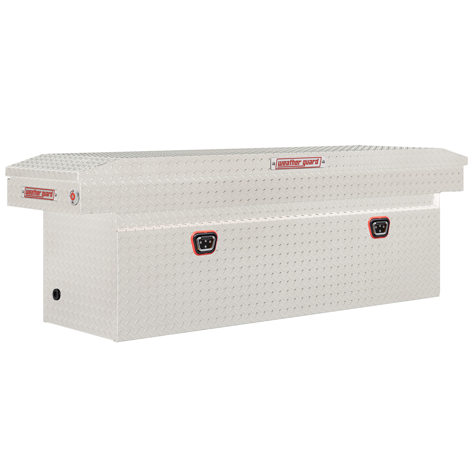 WEATHER GUARD 15 cu ft Aluminum Saddle Tool Box 123-0-04, Full Deep Clear Finish, Tamper Resistant Push Button Lock thumbnail 9