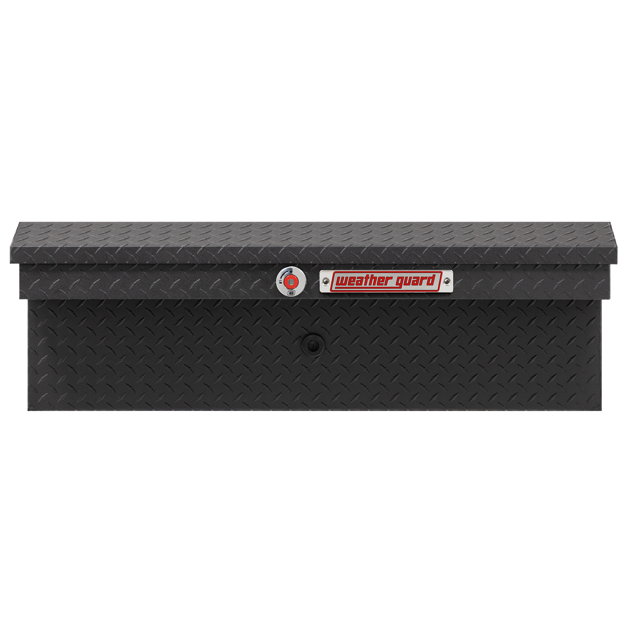 WEATHER GUARD 180-52-04 41" Lo-Side Truck Tool Box, 3 cu ft Aluminum, Textured Matte Black, High Security Lock thumbnail 0