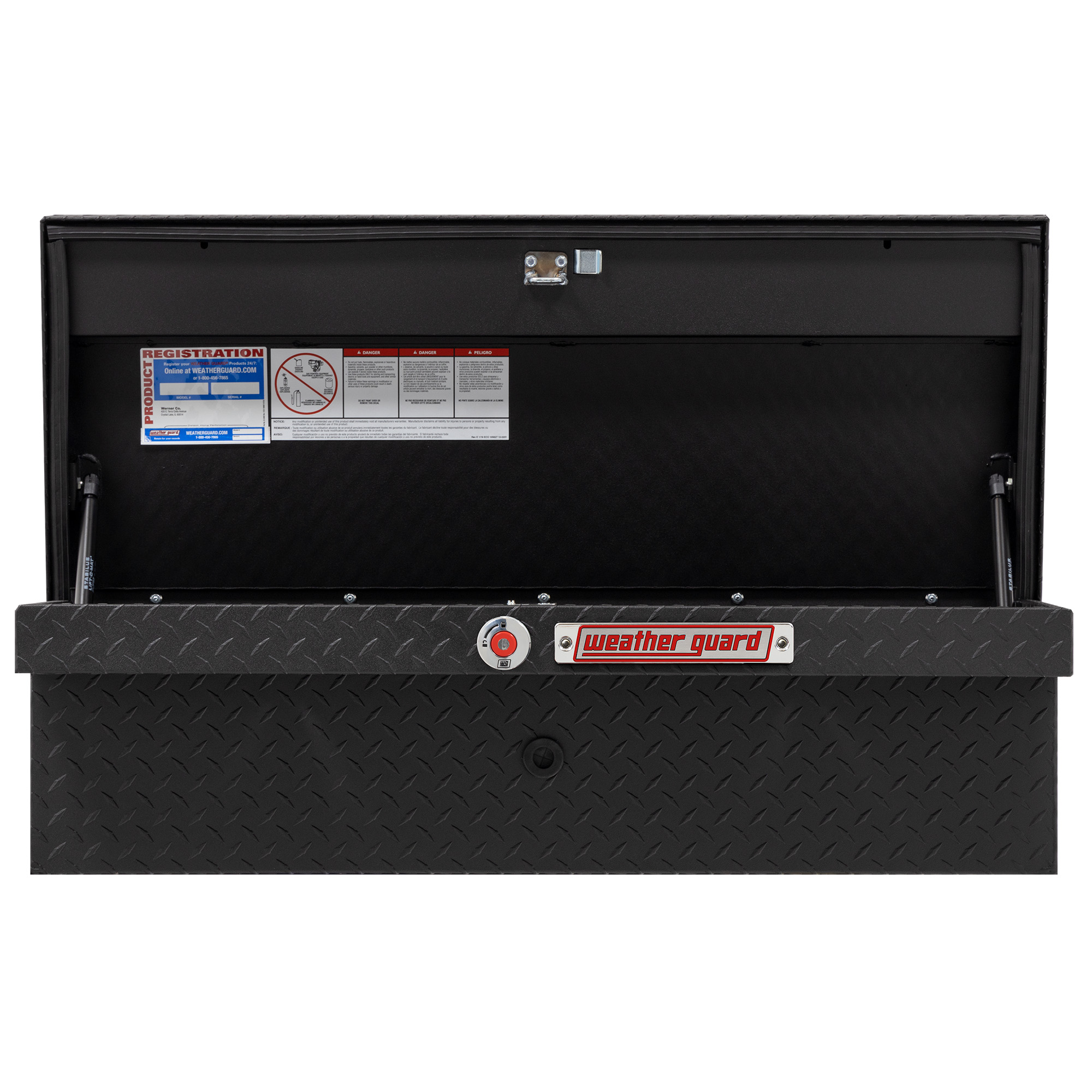 WEATHER GUARD 180-52-04 41" Lo-Side Truck Tool Box, 3 cu ft Aluminum, Textured Matte Black, High Security Lock thumbnail 9