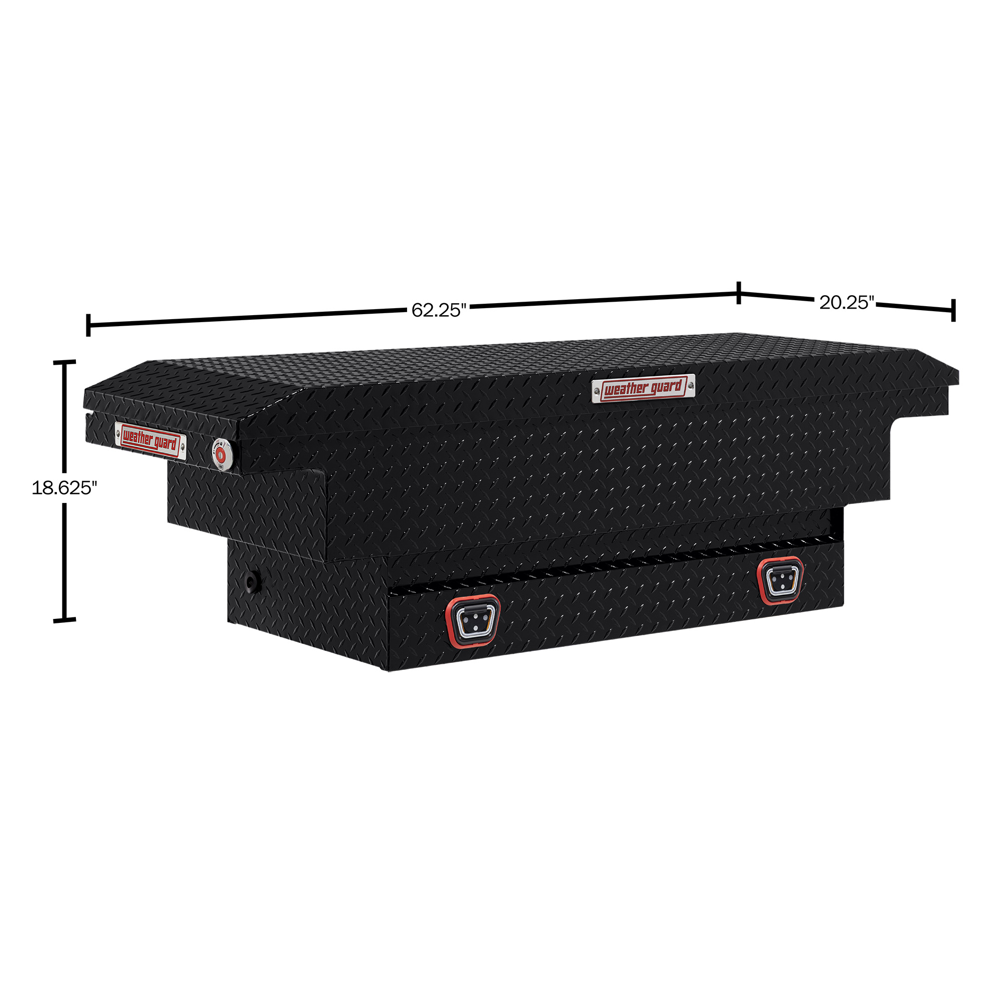 WEATHER GUARD 131-5-04 Aluminum Saddle Tool Box, 8 Cu Ft, Compact Low Profile, Gloss Black, Tamper Resistant Lock thumbnail 10