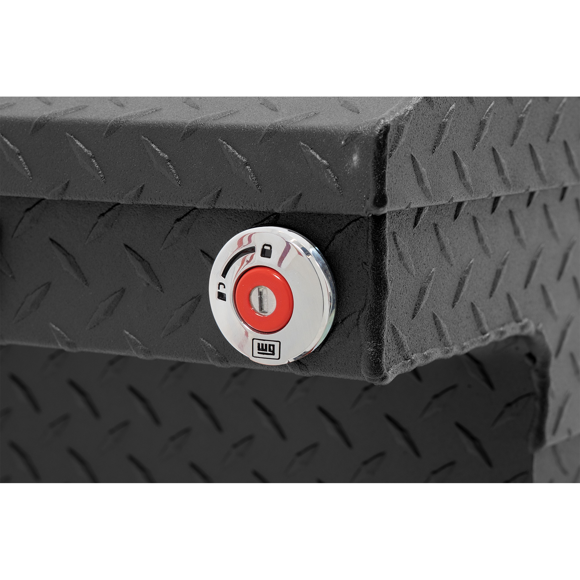 WEATHER GUARD 11 cu ft Aluminum Saddle Tool Box 121-52-04, Low Profile, Textured Matte Black, 1KEY Ultralock thumbnail 1