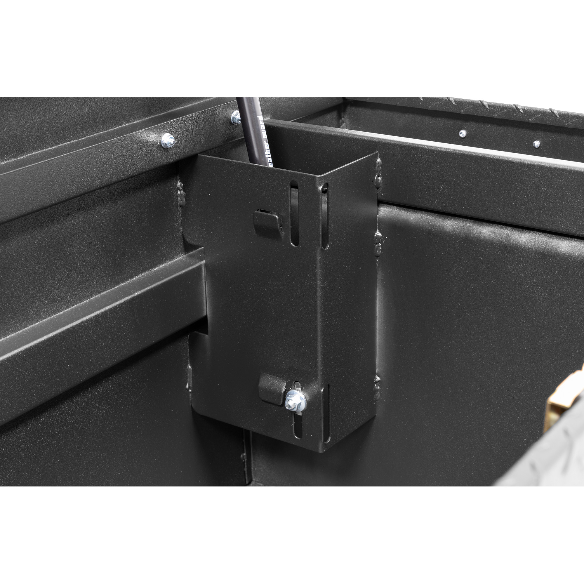 WEATHER GUARD 11 cu ft Aluminum Saddle Tool Box 121-52-04, Low Profile, Textured Matte Black, 1KEY Ultralock thumbnail 3