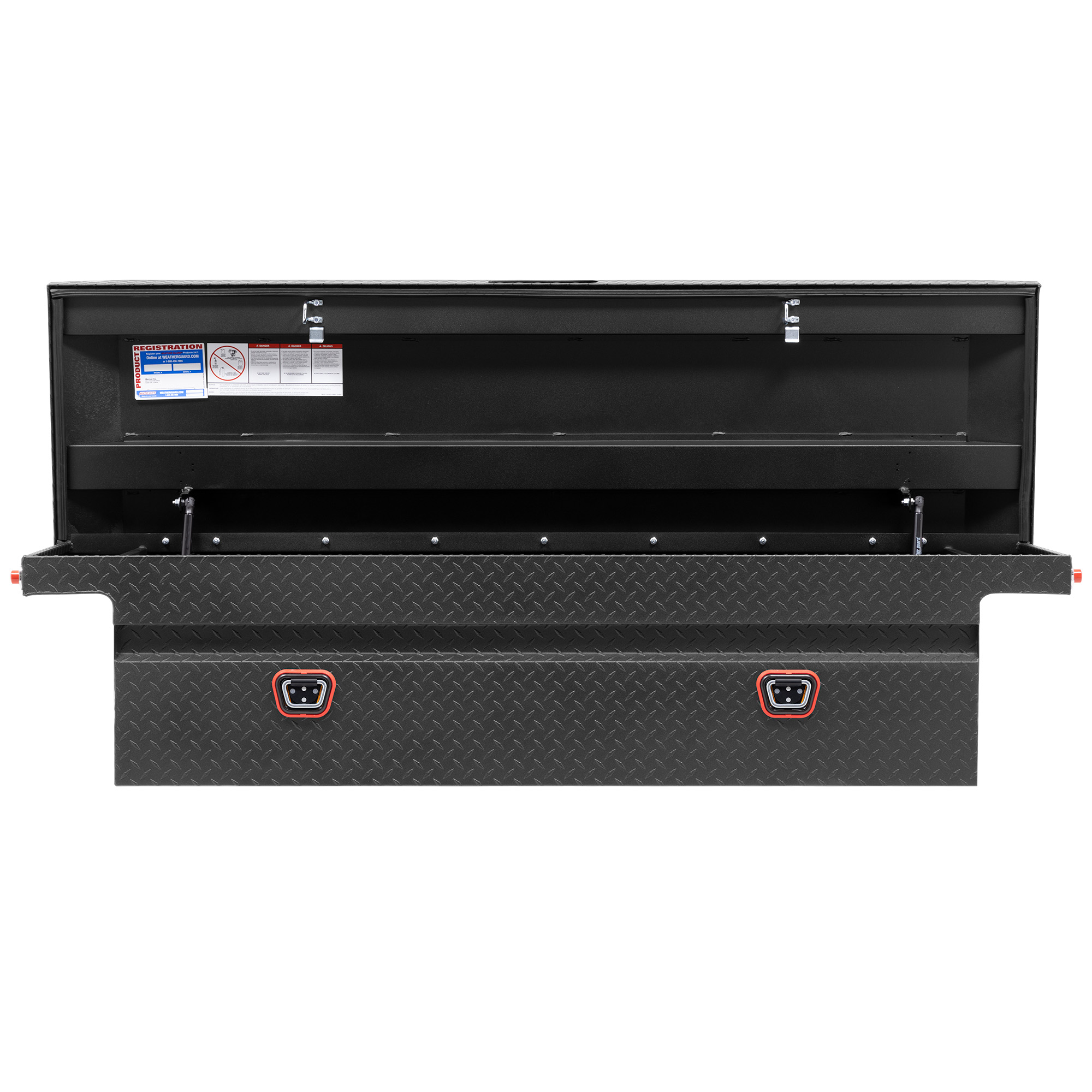 WEATHER GUARD 11 cu ft Aluminum Saddle Tool Box 121-52-04, Low Profile, Textured Matte Black, 1KEY Ultralock thumbnail 10