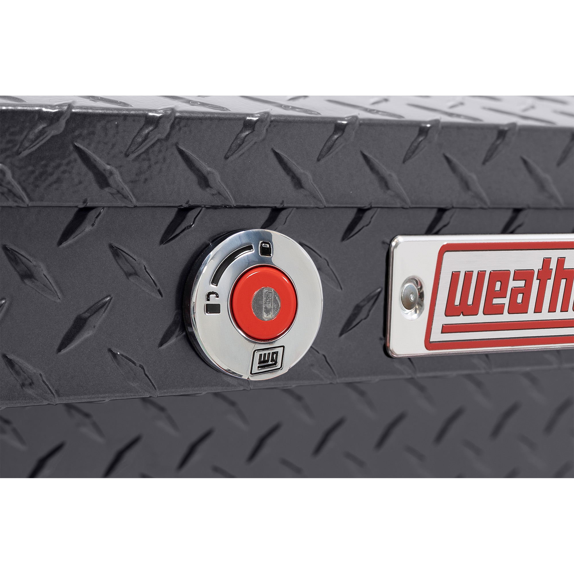 WEATHER GUARD 180-6-04 41" Low Profile Lo-Side Truck Tool Box, 3 Cu Ft, Aluminum, Gunmetal Gray thumbnail 1