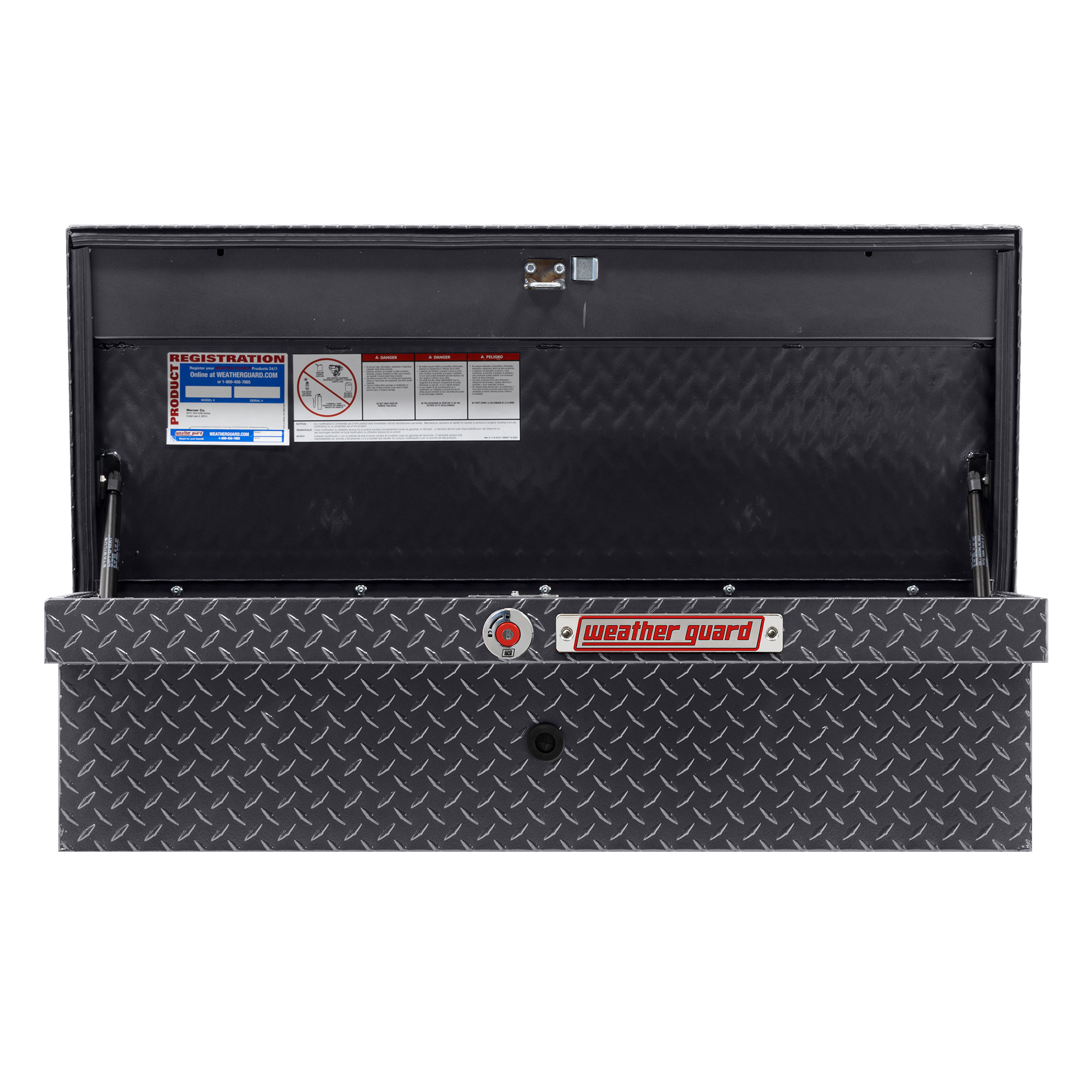 WEATHER GUARD 180-6-04 41" Low Profile Lo-Side Truck Tool Box, 3 Cu Ft, Aluminum, Gunmetal Gray thumbnail 8