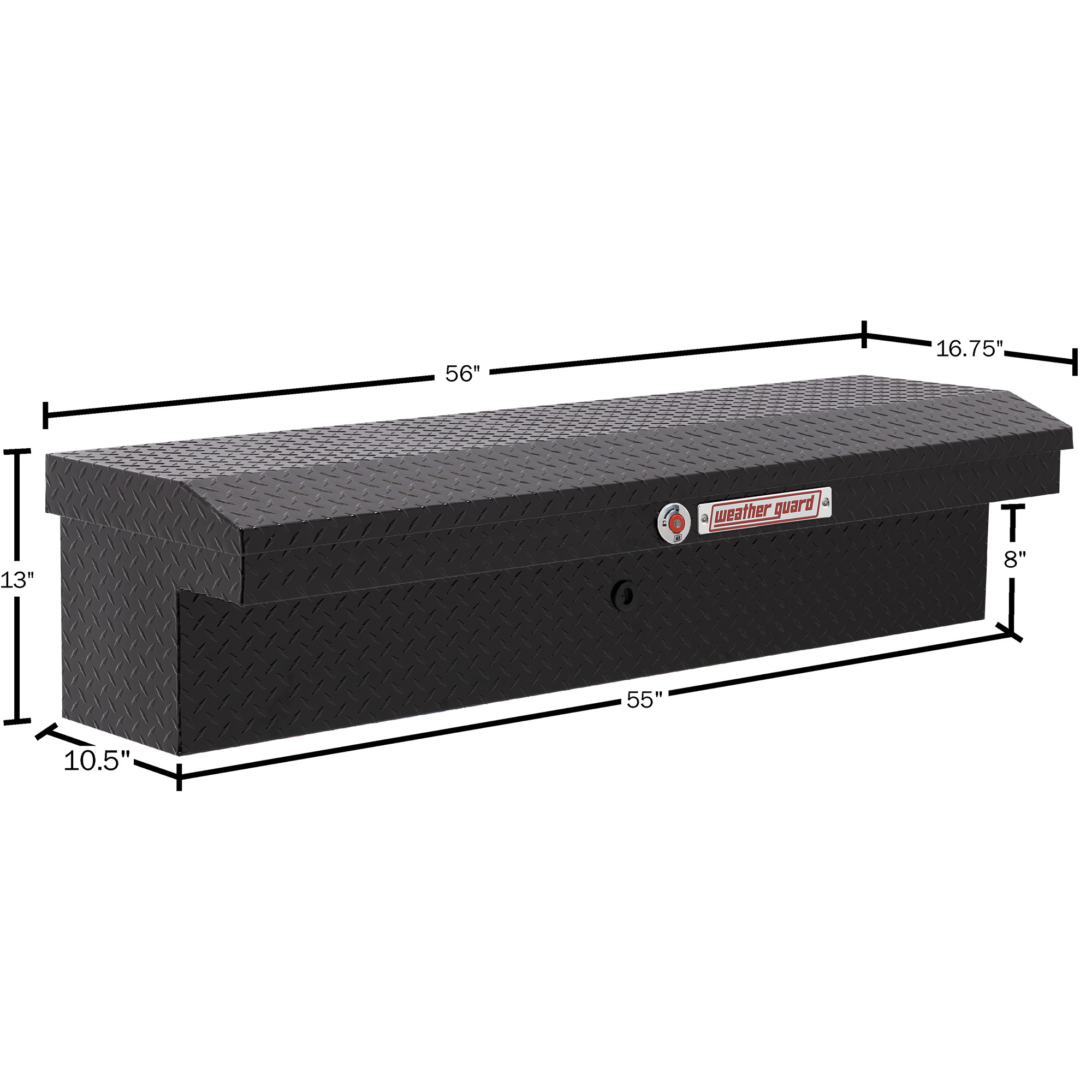 WEATHER GUARD 178-5-04 56" Low Profile Lo-Side Truck Tool Box, 4 cu ft Aluminum, Gloss Black thumbnail 20