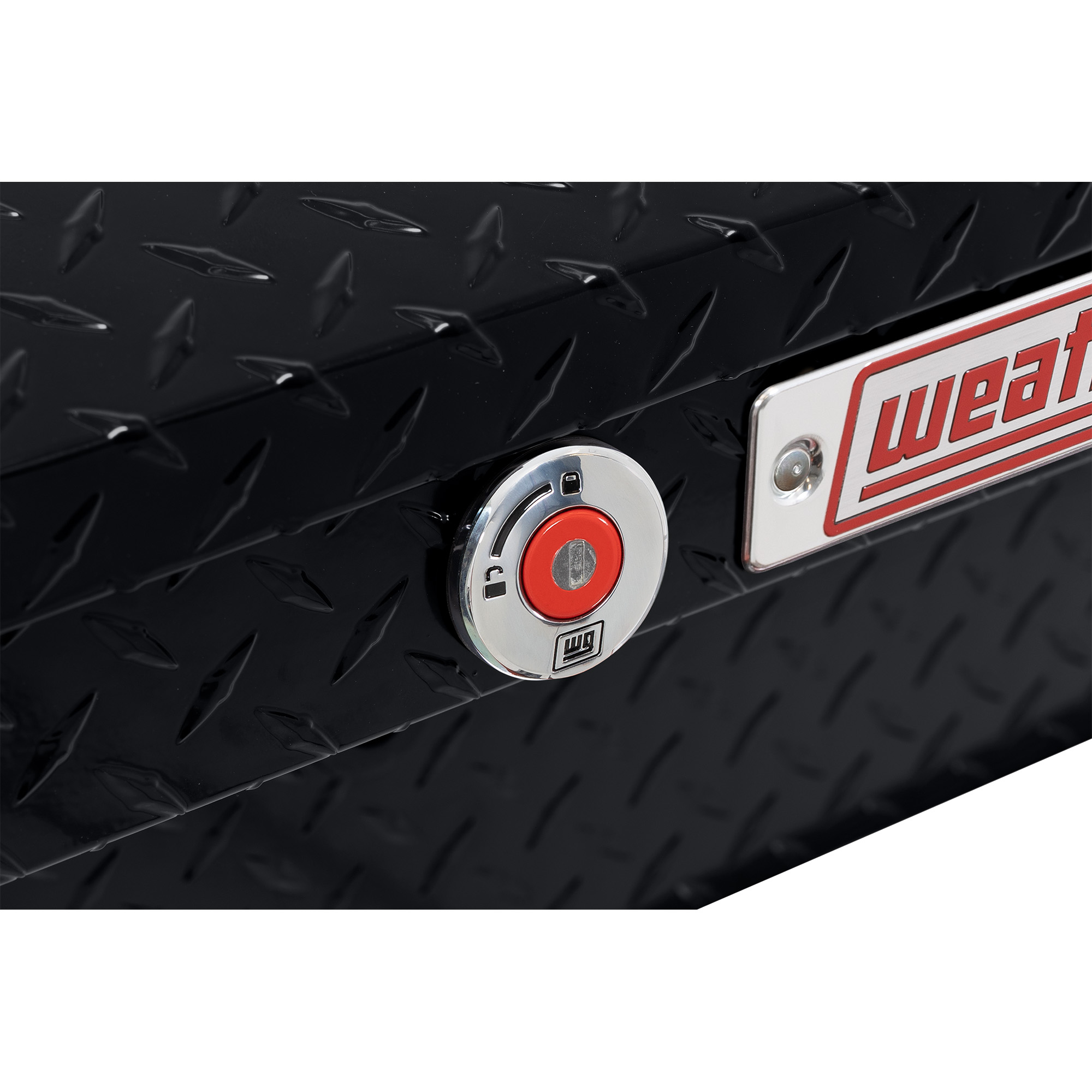 WEATHER GUARD 178-5-04 56" Low Profile Lo-Side Truck Tool Box, 4 cu ft Aluminum, Gloss Black thumbnail 1