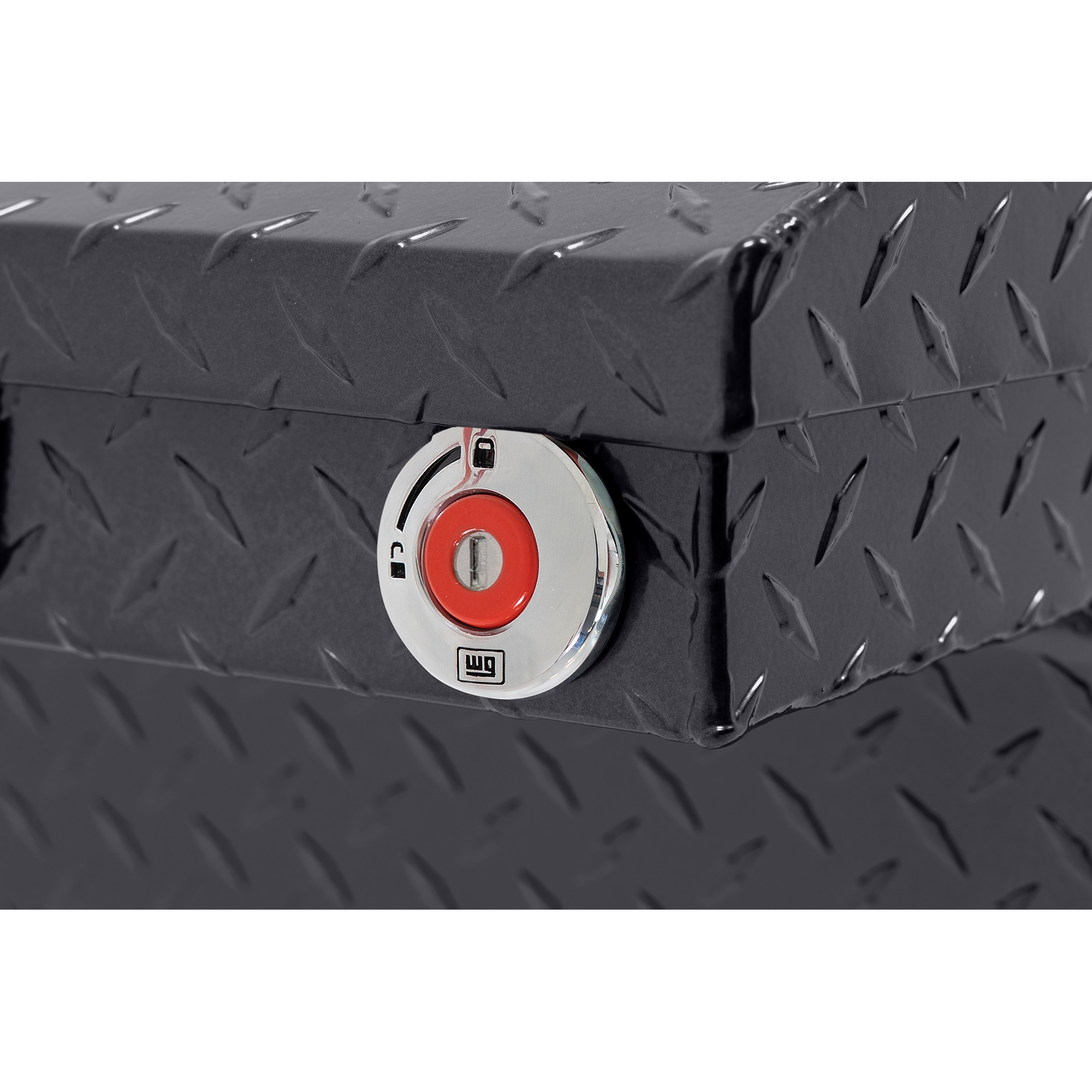 Weather Guard 131-6-04 Aluminum Saddle Tool Box, 8 cu ft, Compact Low Profile, Gunmetal Gray, Tamper Resistant Lock thumbnail 1