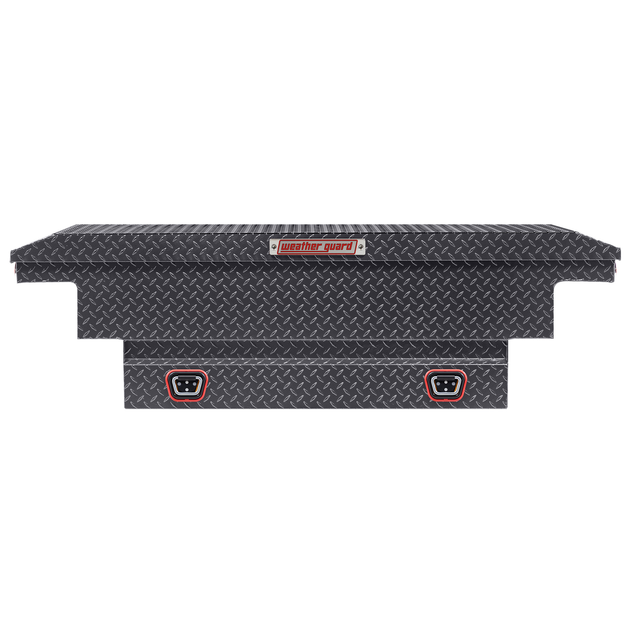 Weather Guard 131-6-04 Aluminum Saddle Tool Box, 8 cu ft, Compact Low Profile, Gunmetal Gray, Tamper Resistant Lock thumbnail 0