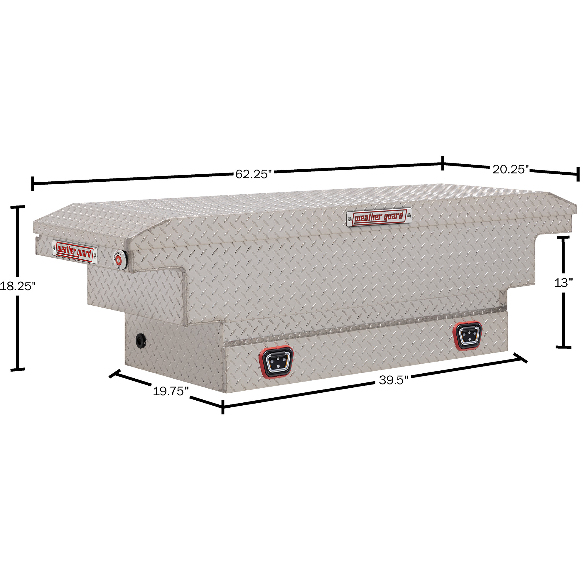 WEATHER GUARD 8 cu ft Aluminum Saddle Box 131-0-04, Compact Low Profile Truck Tool Box with 1KEY Ultralock thumbnail 12