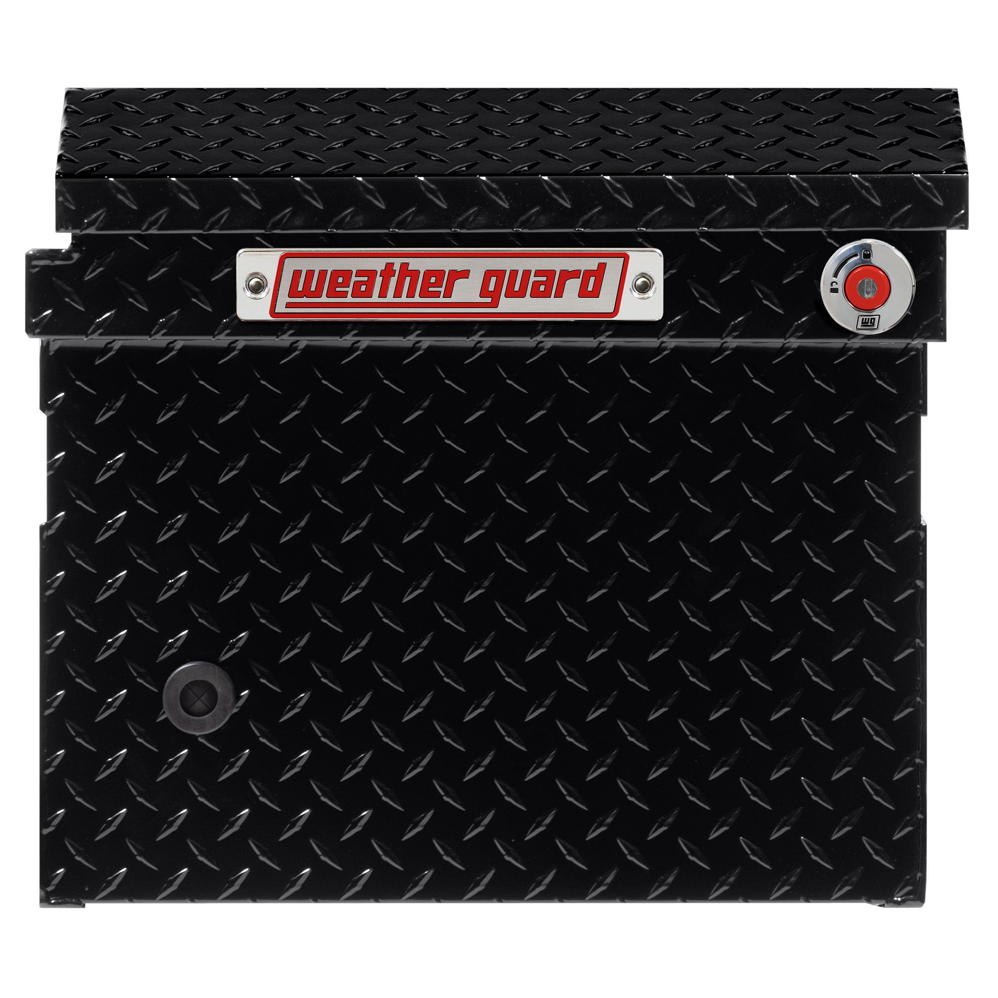 WEATHER GUARD 121-5-04 Aluminum Saddle Tool Box, 11 cu ft, Full Low Profile, Gloss Black, Tamper Resistant Push Button Lock thumbnail 11