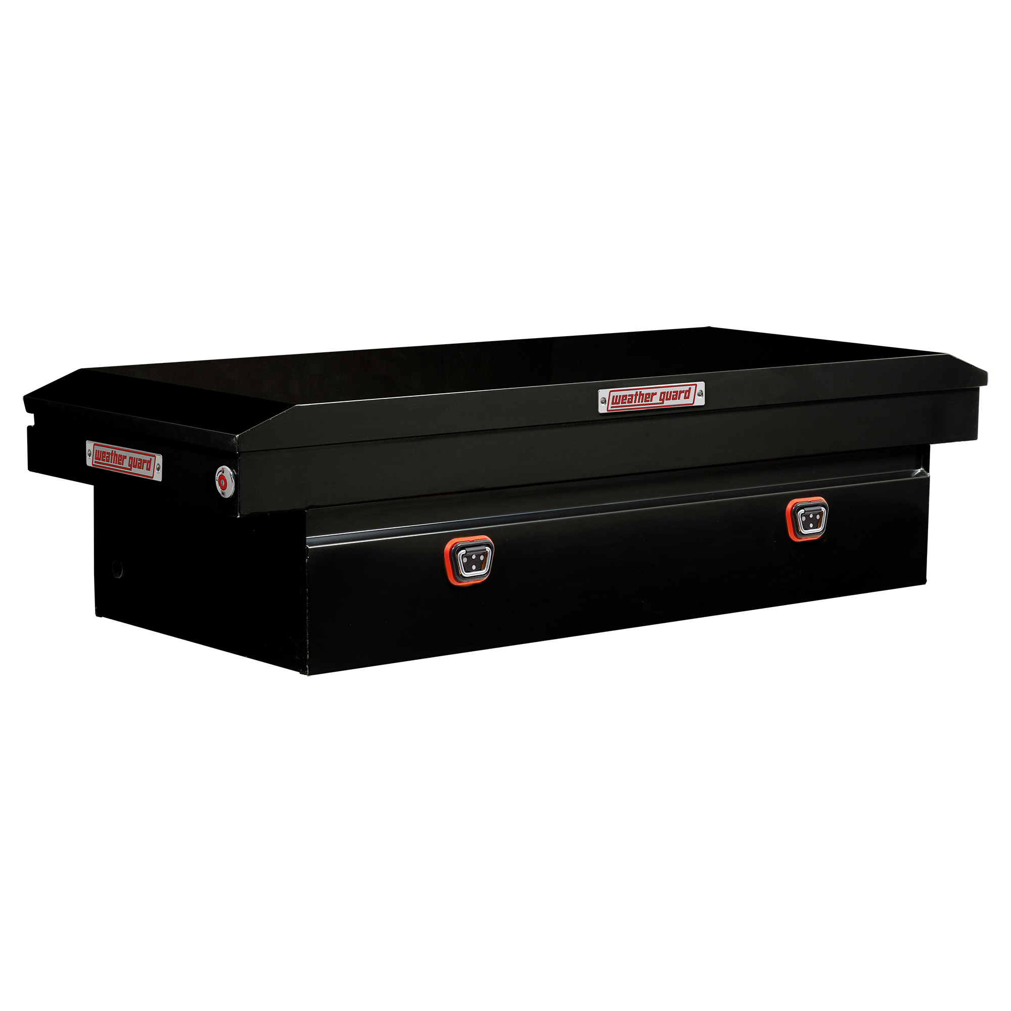 WEATHER GUARD 15.5 Cu Ft Steel Saddle Tool Box 116-5-04, Extra Wide, Gloss Black, Tamper Resistant Push Button Lock thumbnail 8
