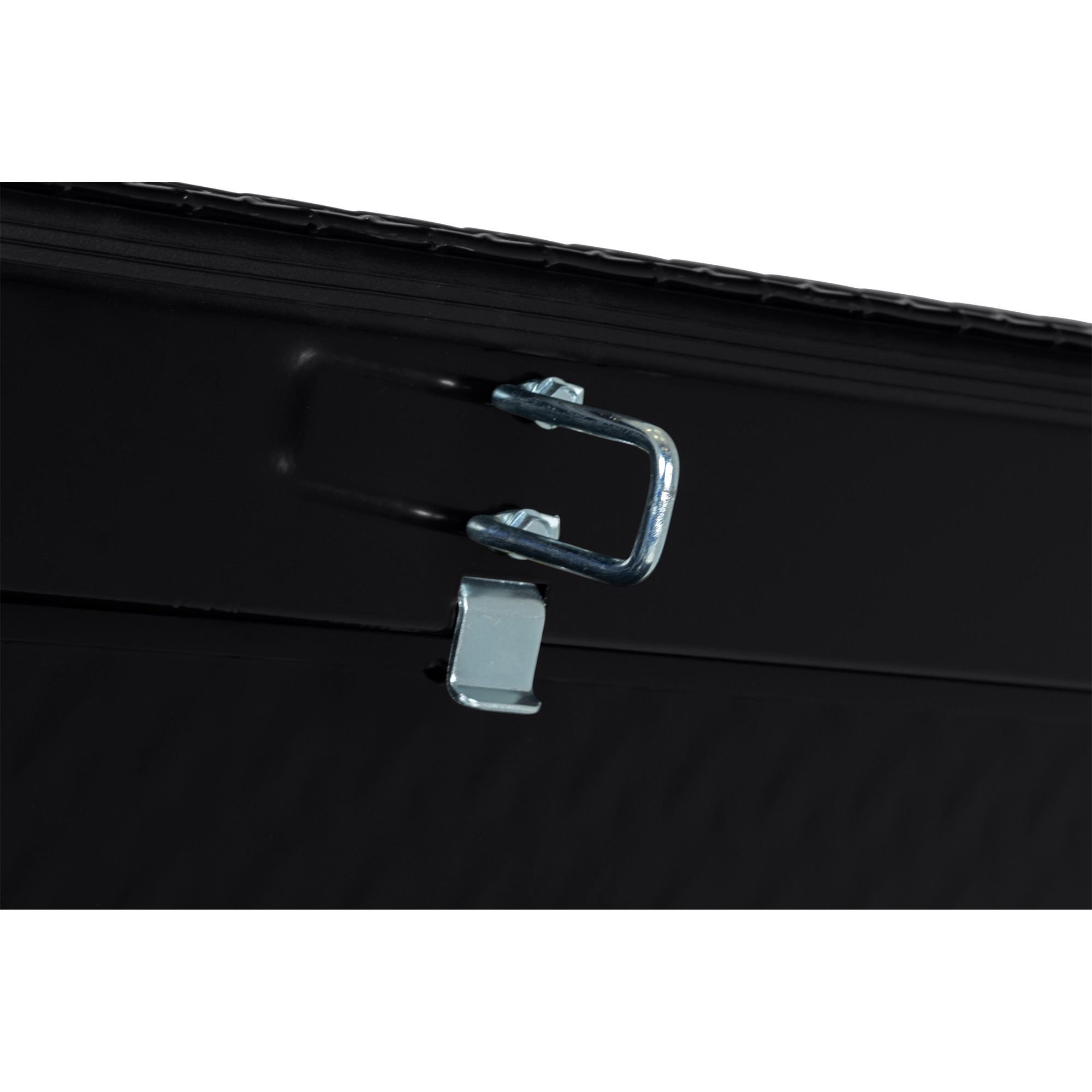 WEATHER GUARD 117-5-04 Aluminum Saddle Tool Box, 15.5 Cu Ft, Extra Wide, Gloss Black, Tamper Resistant Push Button Lock thumbnail 6