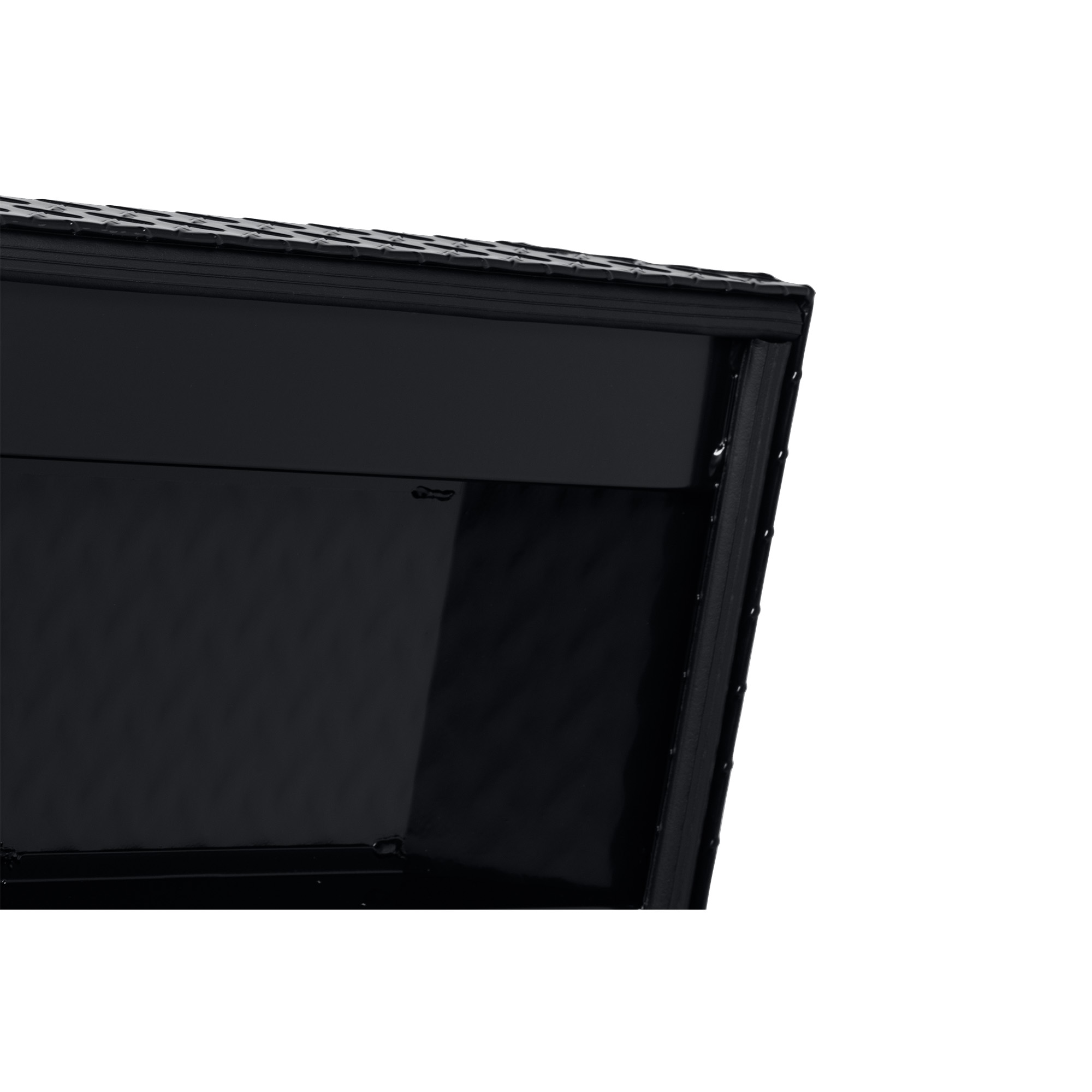 WEATHER GUARD 117-5-04 Aluminum Saddle Tool Box, 15.5 Cu Ft, Extra Wide, Gloss Black, Tamper Resistant Push Button Lock thumbnail 8