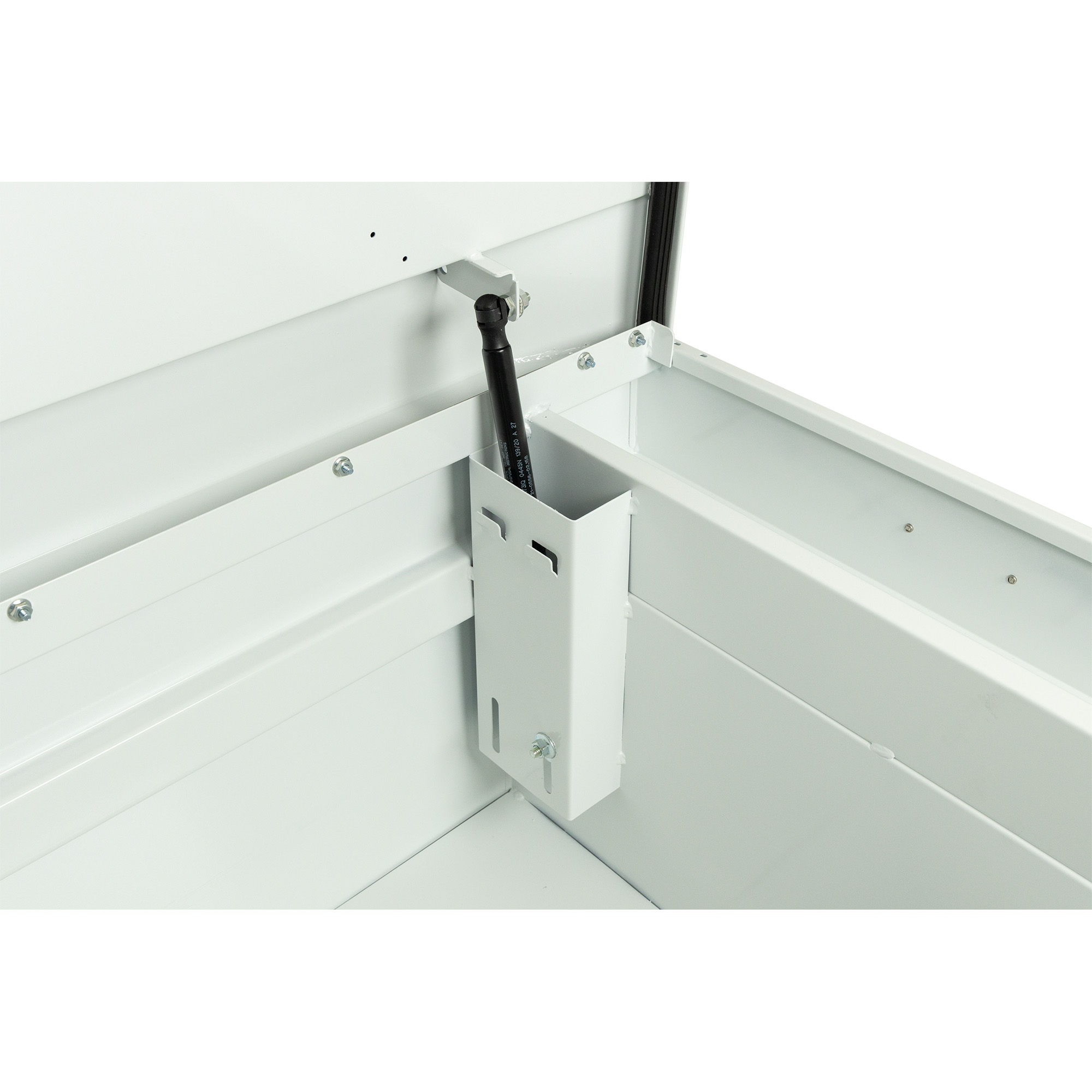 WEATHER GUARD 116-3-04 Steel Saddle Tool Box, 15.5 Cu Ft, Extra Wide, White Powder Coat, Tamper Resistant Lock thumbnail 4